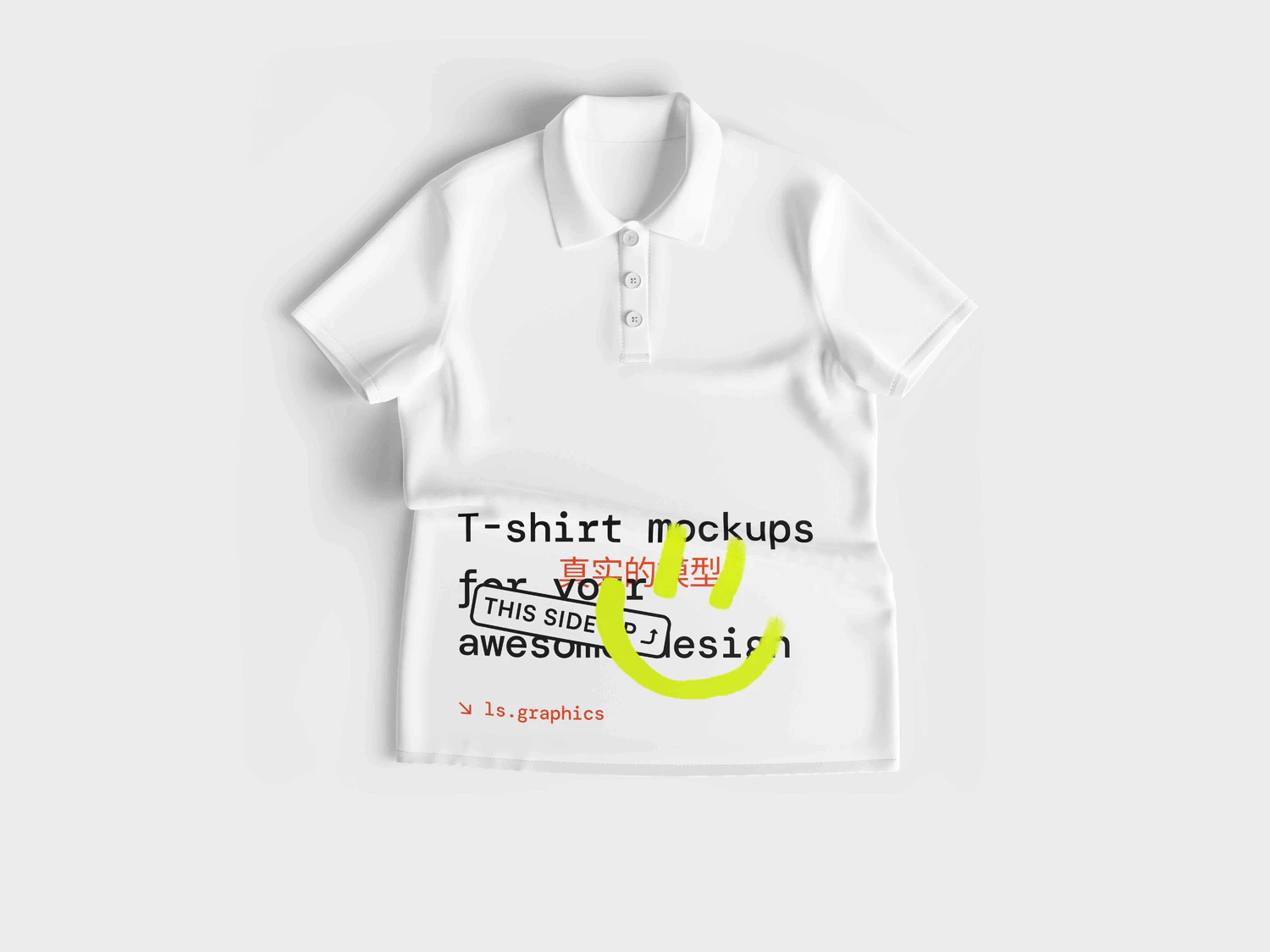 5035 32款3D立体短袖T恤polo衫背心服装设计贴图ps样机素材展示效果图 T-Shirt Mockups@GOOODME.COM