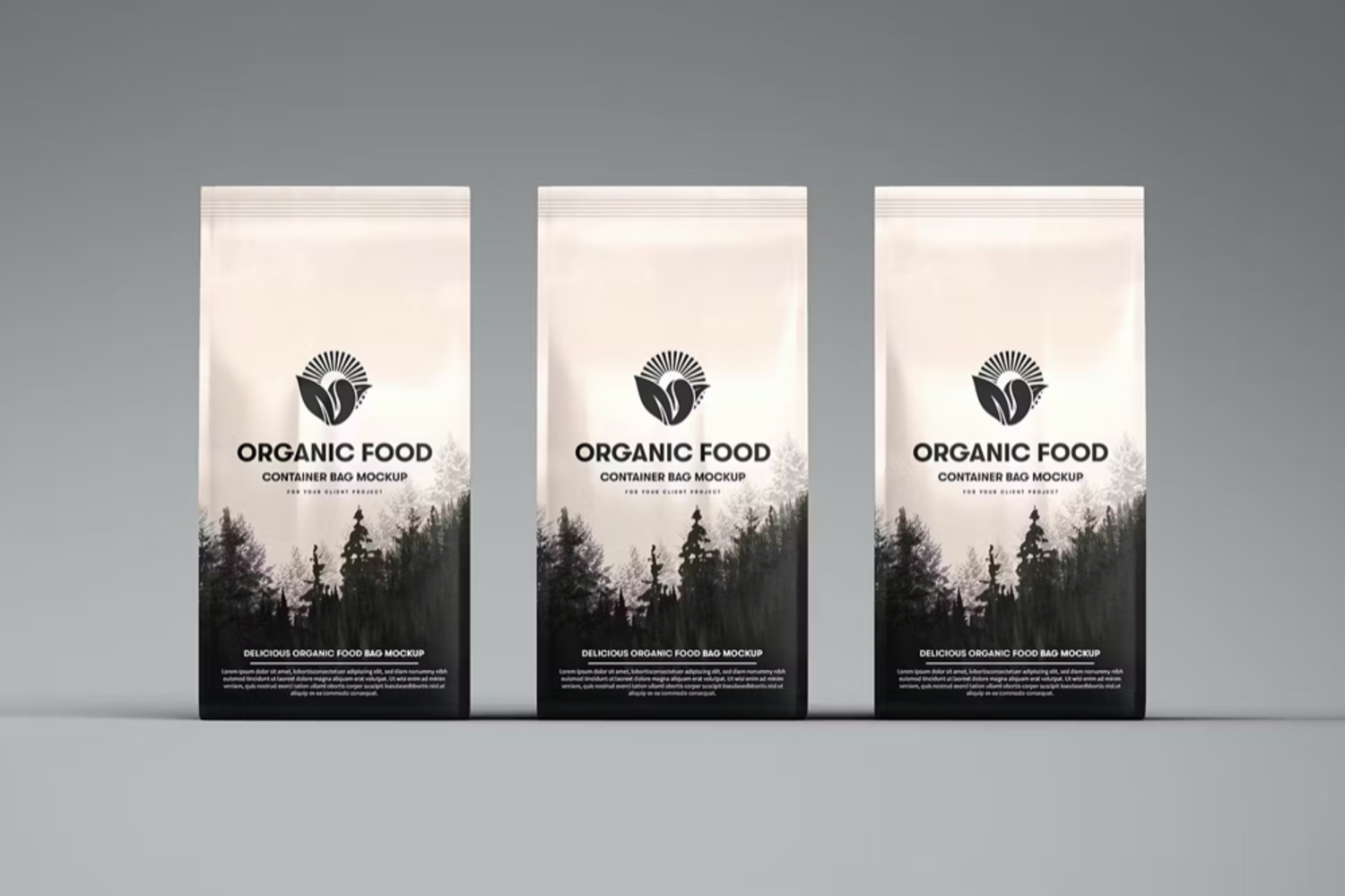 5036 14款食品容器铝制包装自立袋模型包装设计贴图ps样机素材模板 Organic Food Container Packaging Bag Mockup@GOOODME.COM