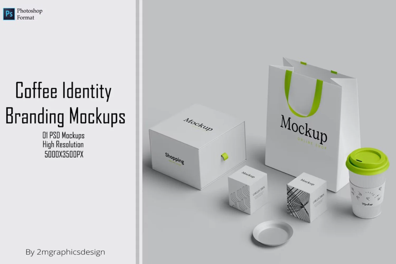 5051 咖啡手提袋包装纸盒品牌设计PS样机 Coffee Identity Branding Mockups@GOOODME.COM