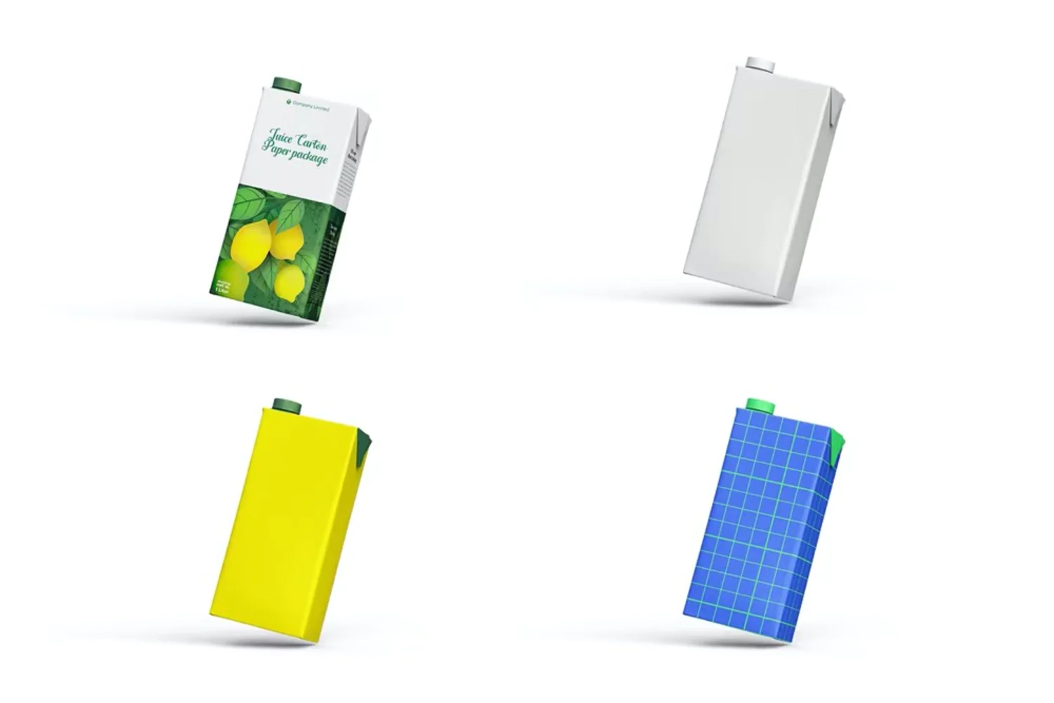 5063 10款牛奶果汁利乐包装瓶设计PS样机 Tetra Pack Fruit Juice Carton Mockup@GOOODME.COM