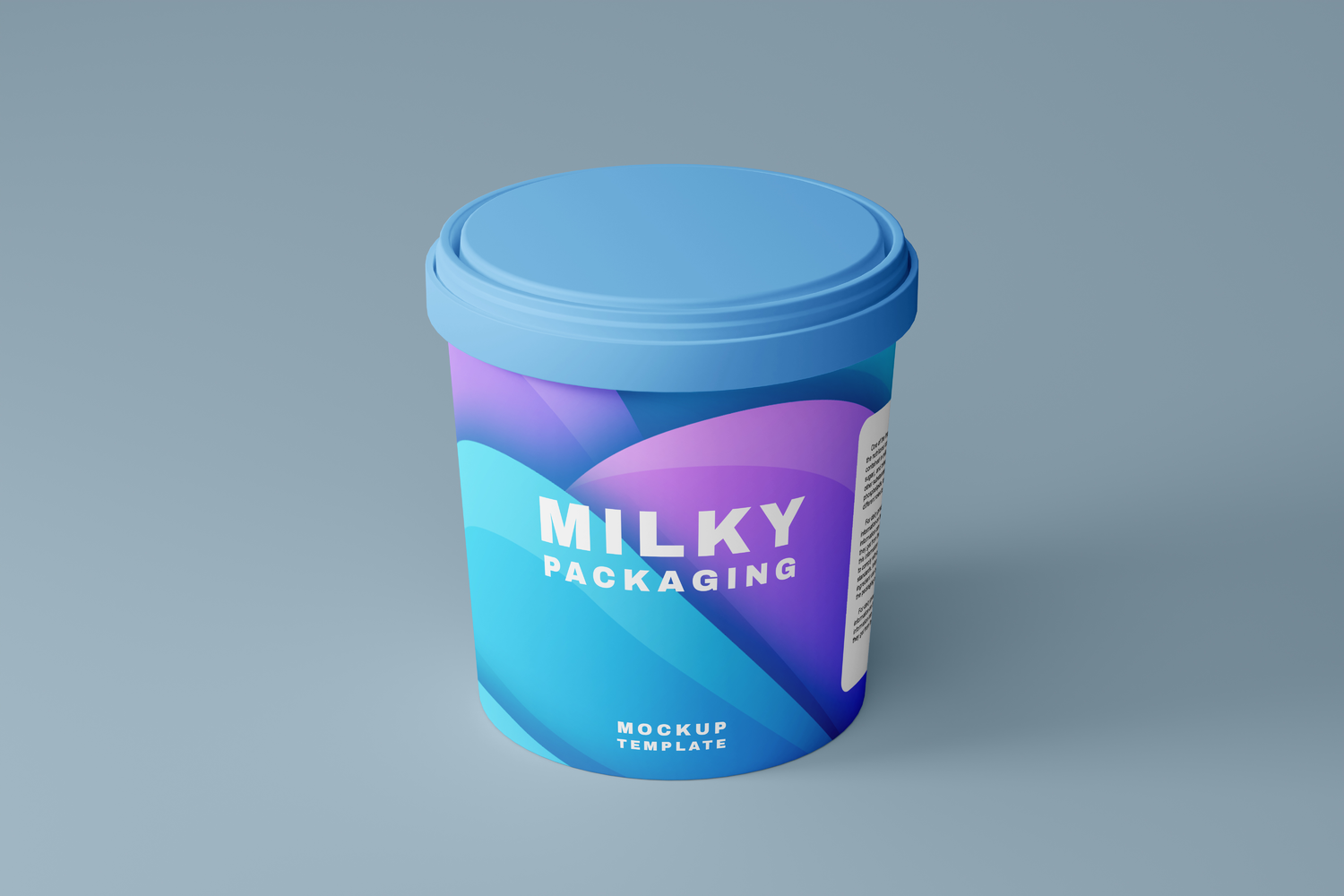 5067 3款桶装冰淇淋螺蛳粉熟食品包装设计PS样机 Milky Packaging Mockup@GOOODME.COM