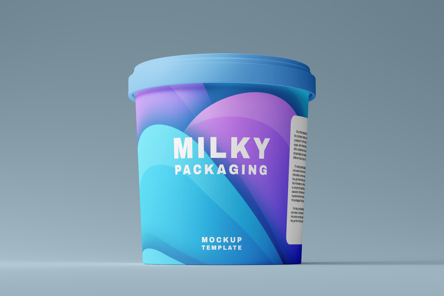 5067 3款桶装冰淇淋螺蛳粉熟食品包装设计PS样机 Milky Packaging Mockup@GOOODME.COM