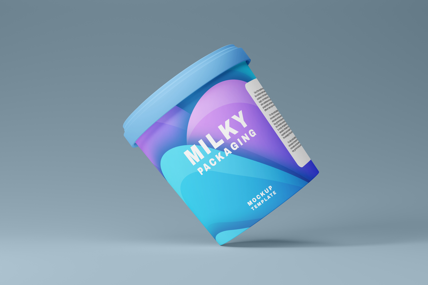 5067 3款桶装冰淇淋螺蛳粉熟食品包装设计PS样机 Milky Packaging Mockup@GOOODME.COM