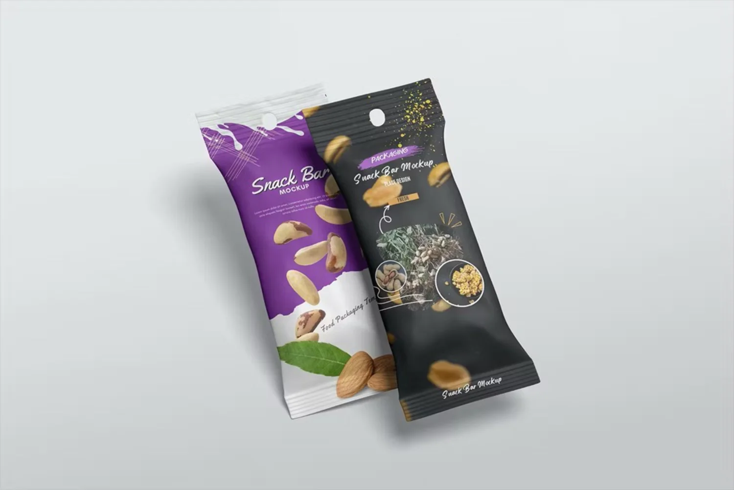 5069 4款雪糕冰淇淋包装设计PS样机 Snack Bar Packaging Mockup@GOOODME.COM