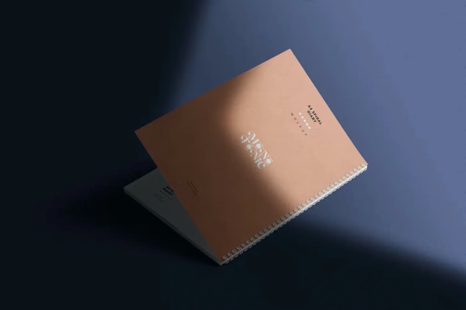 5076 4款螺旋日记笔记本设计PS样机 A4 Spiral Diary Mockups@GOOODME.COM