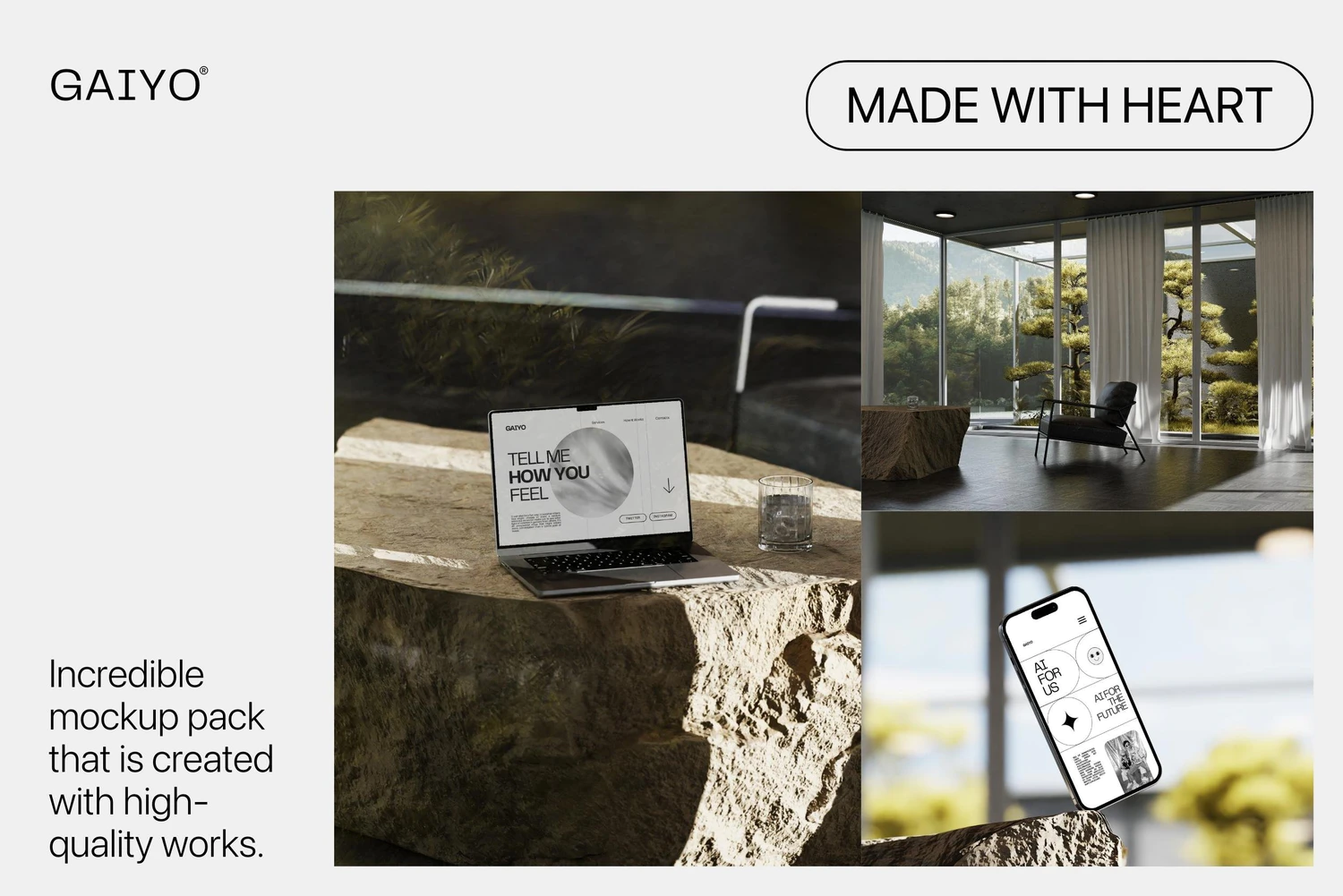5111 时尚室内场景的苹果电子设备ui设计展示psd样机素材 Gaiyo – Industrial Mockup Bundle@GOOODME.COM
