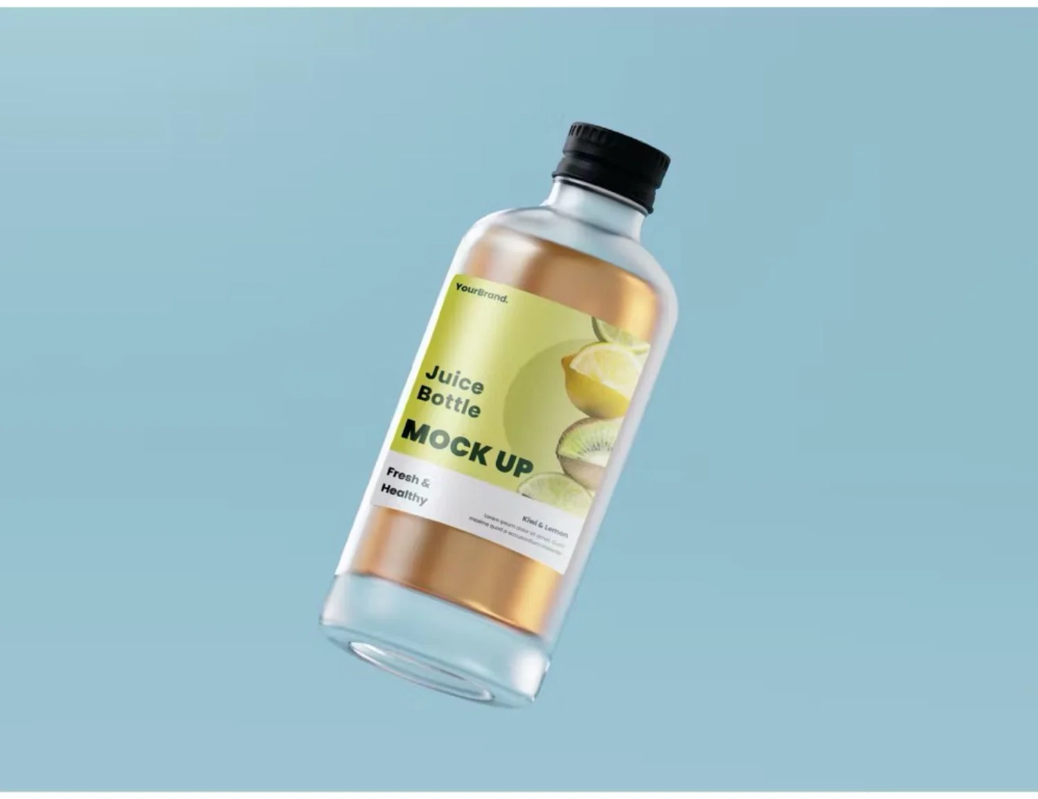 5112 玻璃磨砂质感果汁瓶包装设计展示psd样机素材 Juice Bottle Mock-ups@GOOODME.COM