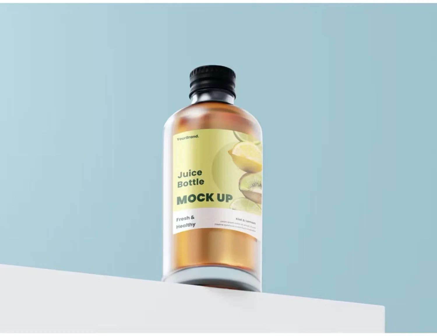 5112 玻璃磨砂质感果汁瓶包装设计展示psd样机素材 Juice Bottle Mock-ups@GOOODME.COM
