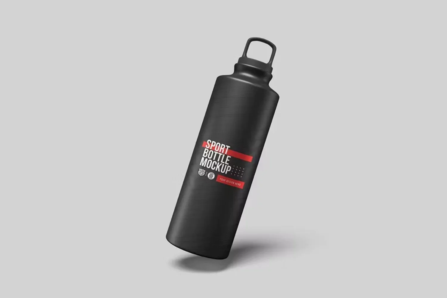 5115 户外运动铝合金保温水壶图案定制设计展示PSD样机素材 Sport Bottle Mockup@GOOODME.COM