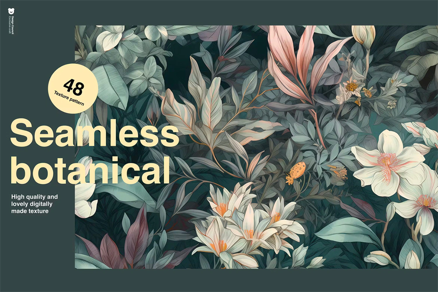 5124 48款手绘绿色植物花卉纹理印花图案无缝平铺背景图片素材 Botanical Pattern Texture Pack@GOOODME.COM