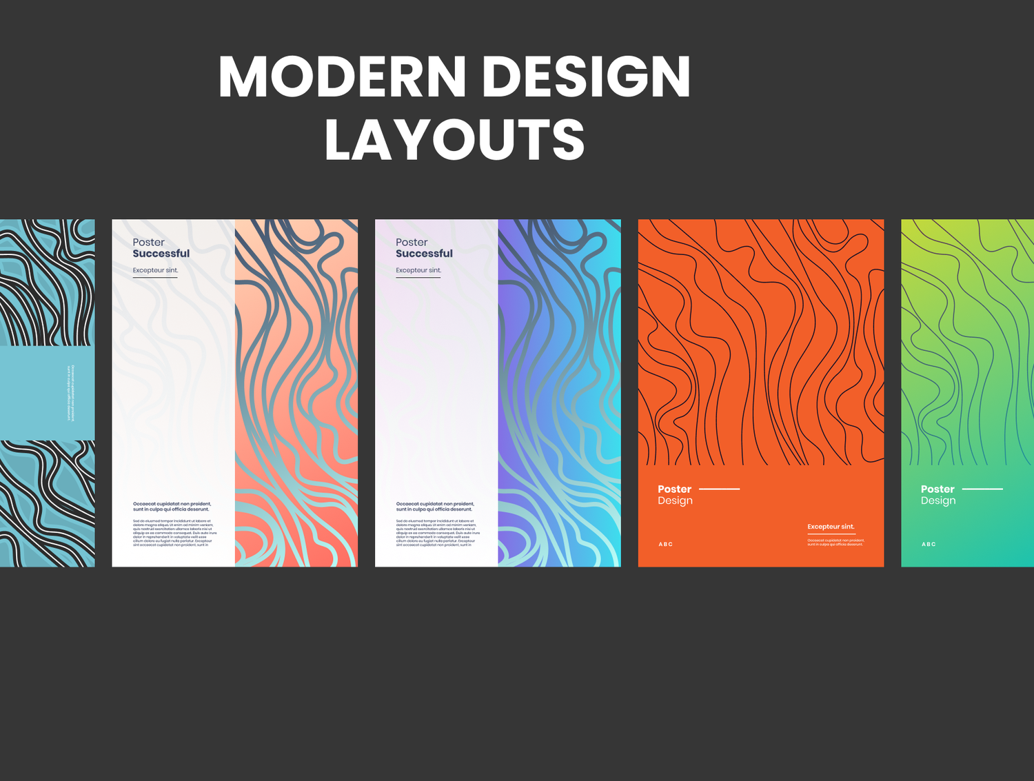 5132 抽象几何形状和平面海报设计模板素材 Geometric Design Elements Bundle@GOOODME.COM