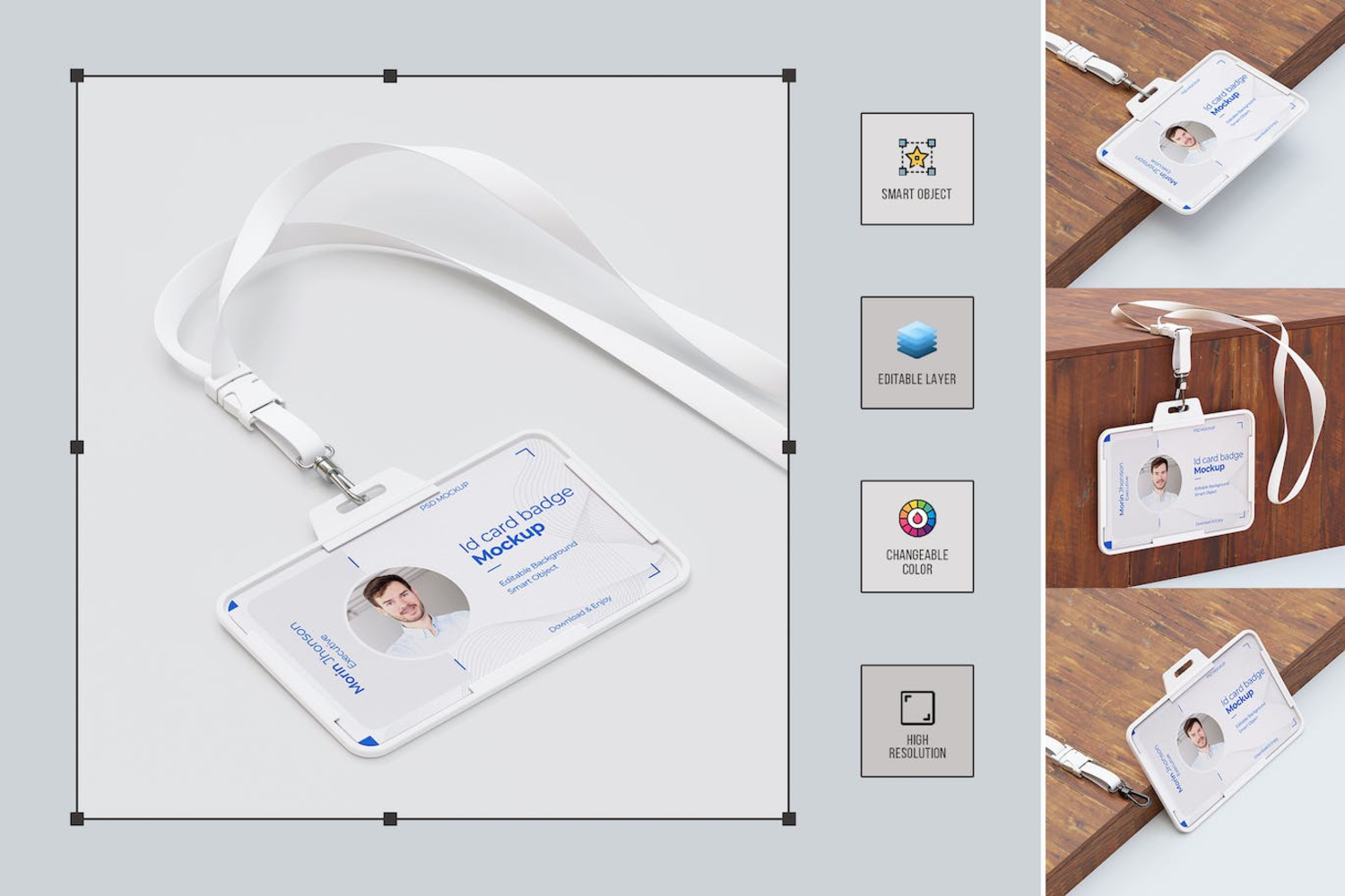 5141 企业大厂身份证ID卡工牌设计样机集id-card-mockup-set-03@GOOODME.COM