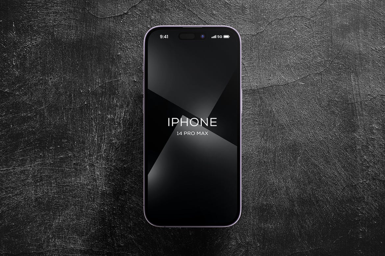 5160 黑色熔岩纹理iPhone 14 Pro Max 样机PSD素材 Black iPhone 14 Pro Max Mockup@GOOODME.COM