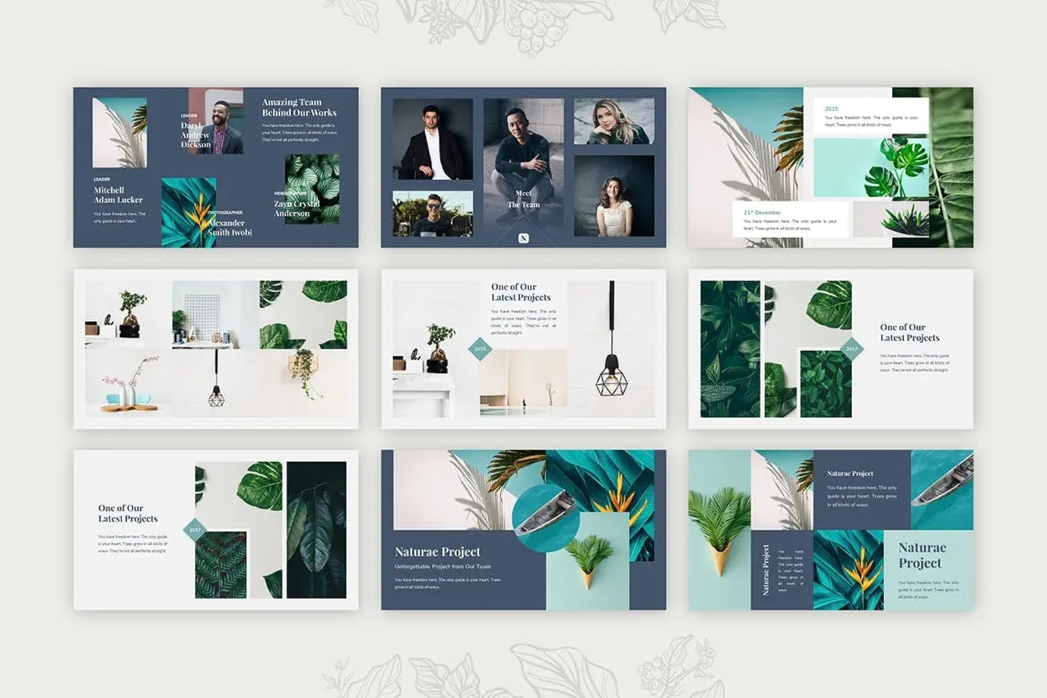 5166 高质量定制化绿色植物主题课件PPT模板幻灯片 naturae-powerpoint-presentation-template@GOOODME.COM