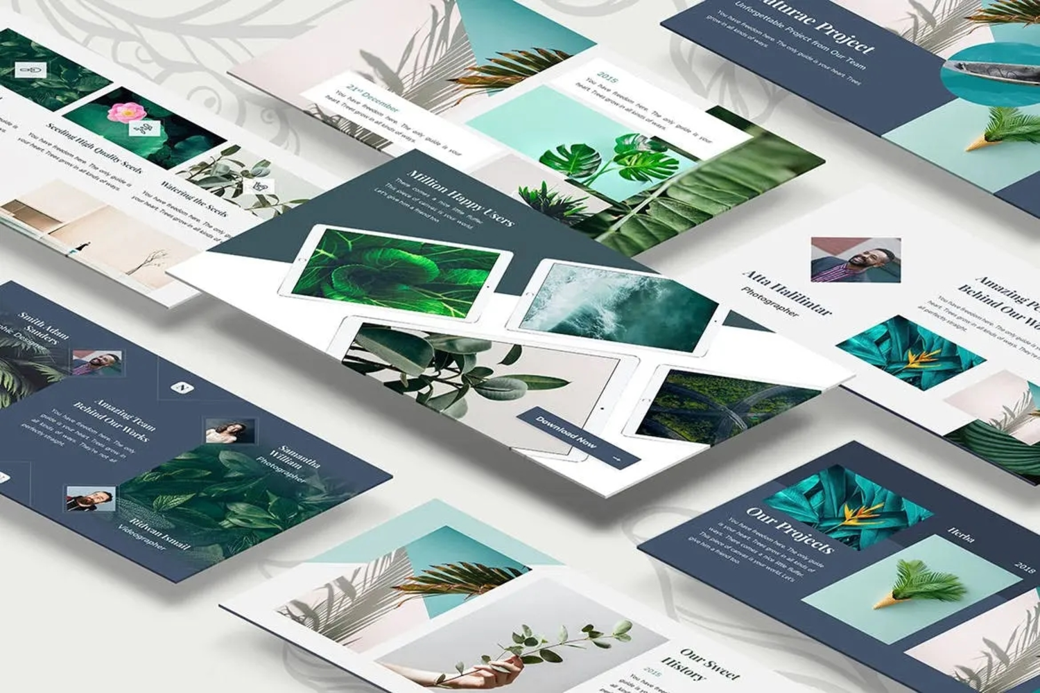 5166 高质量定制化绿色植物主题课件PPT模板幻灯片 naturae-powerpoint-presentation-template@GOOODME.COM