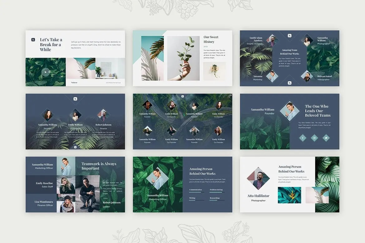 5166 高质量定制化绿色植物主题课件PPT模板幻灯片 naturae-powerpoint-presentation-template@GOOODME.COM