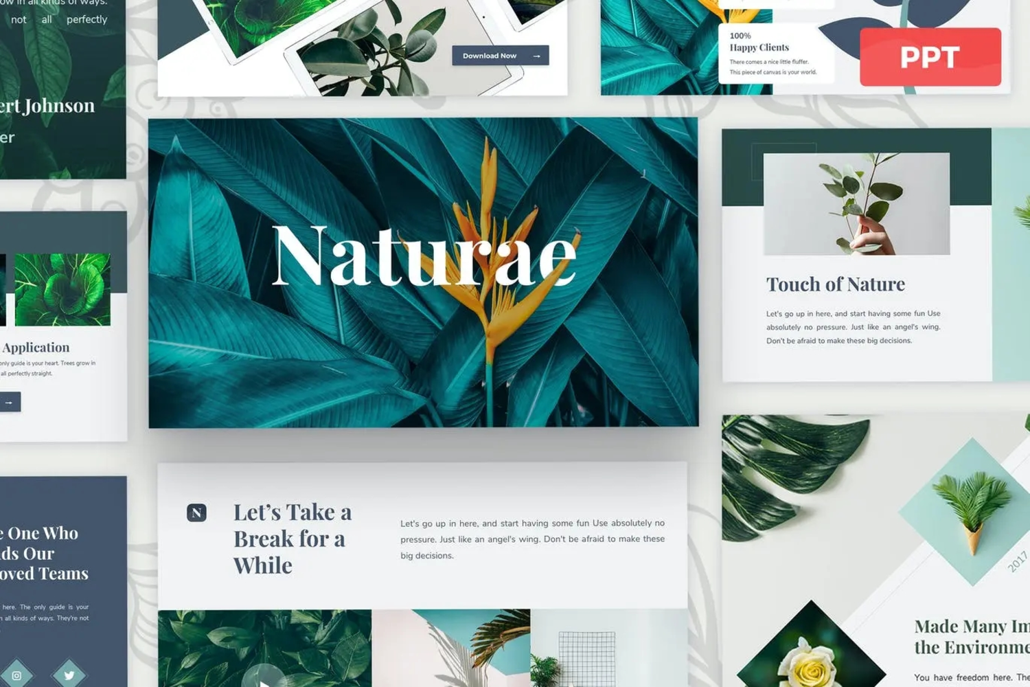 5166 高质量定制化绿色植物主题课件PPT模板幻灯片 naturae-powerpoint-presentation-template@GOOODME.COM