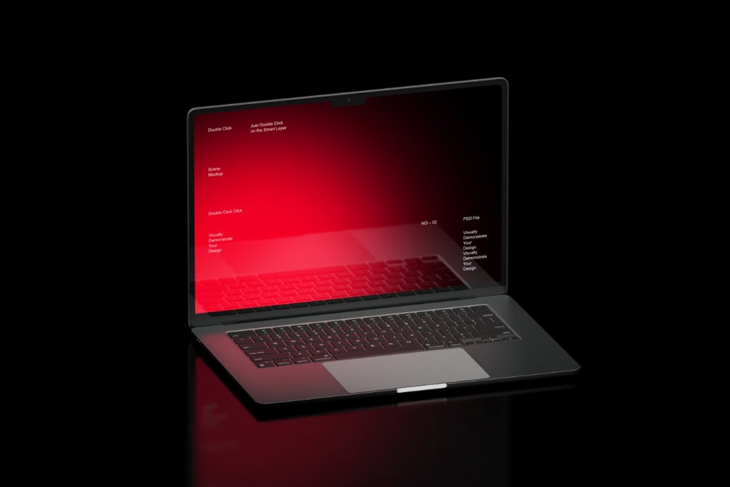 5171 黑色场景MacBook电脑金属质感样机PSD素材包@GOOODME.COM