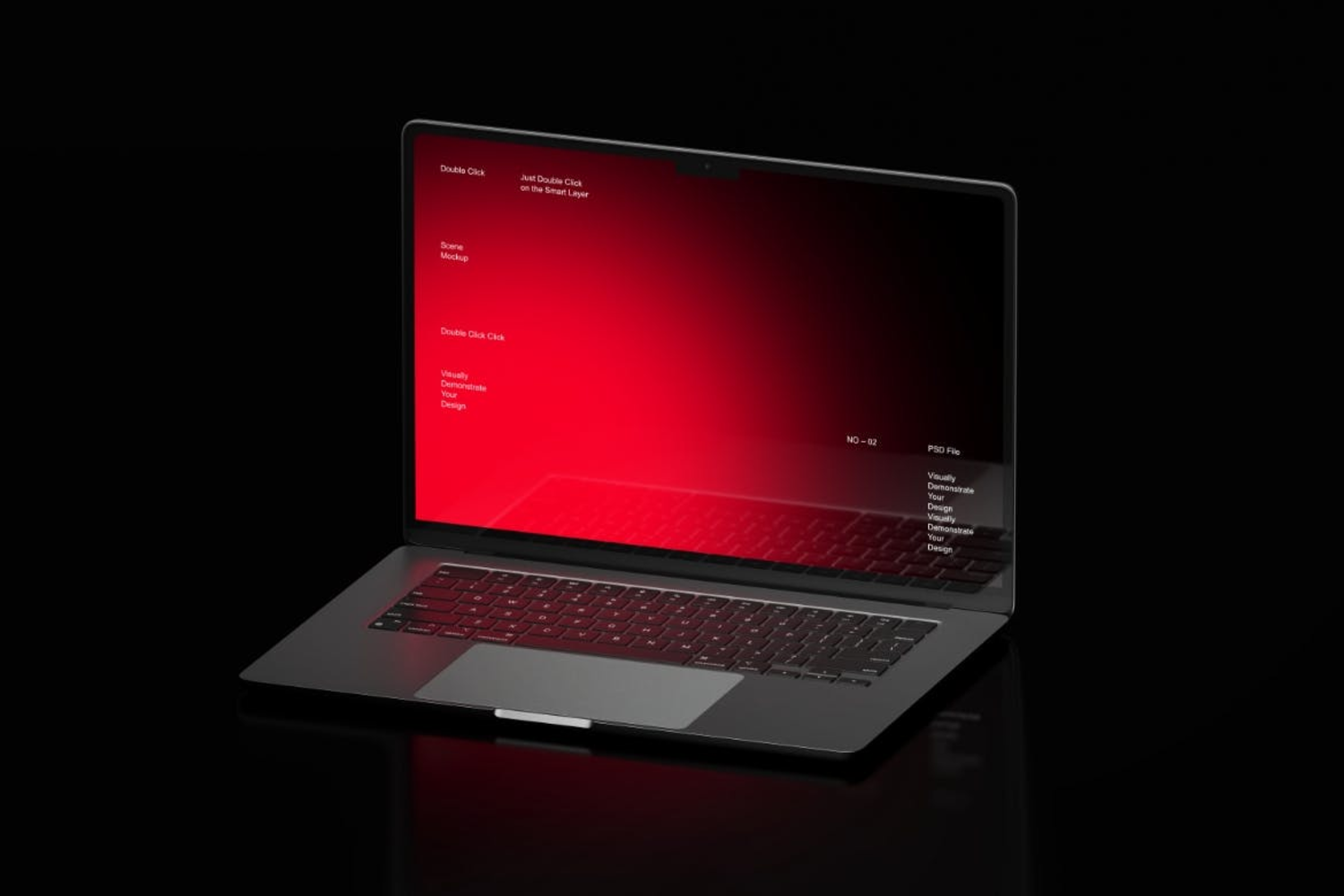 5171 黑色场景MacBook电脑金属质感样机PSD素材包@GOOODME.COM