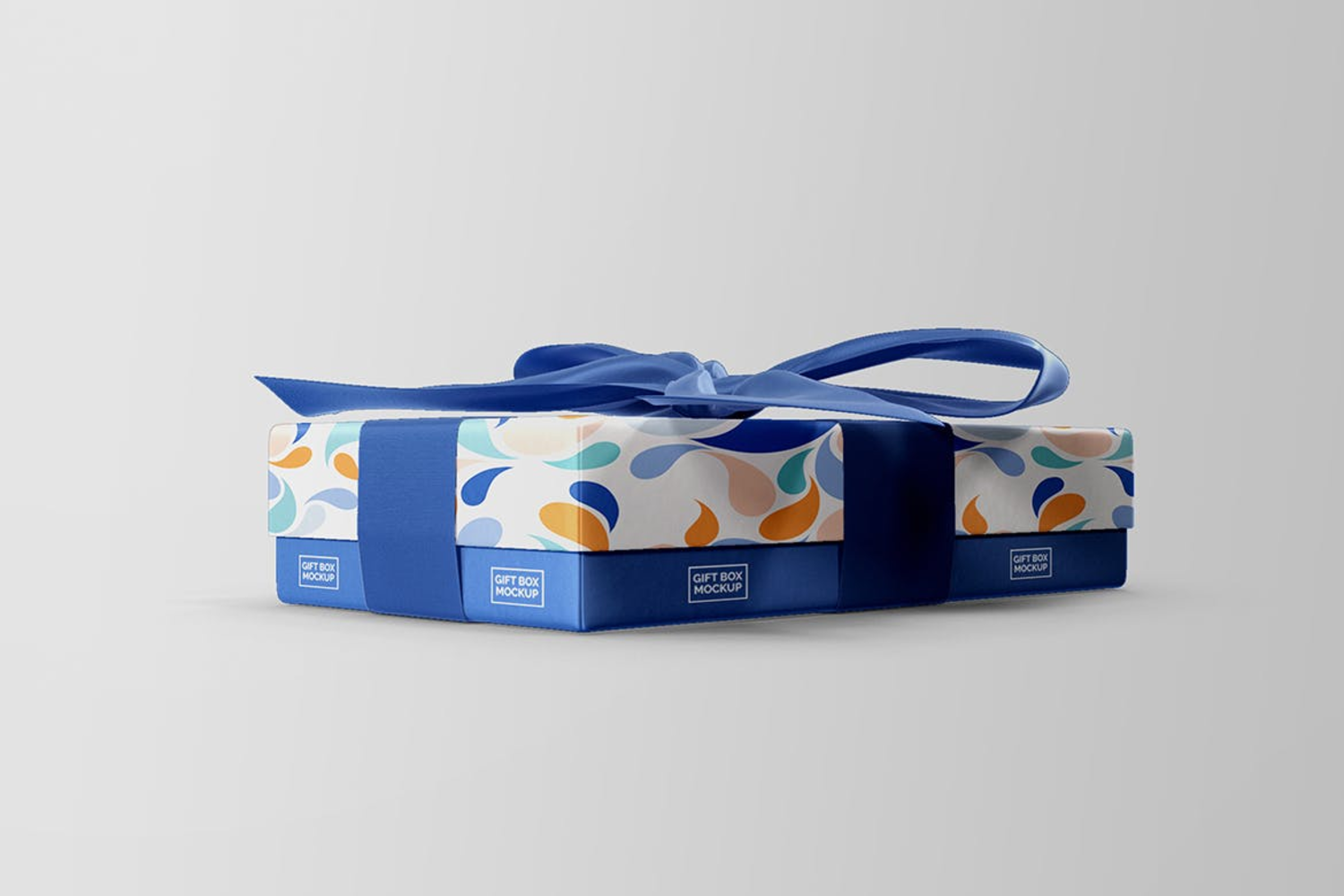 5174 6款逼真蓝色礼品盒包装伴手礼盒设计PS样机 Gift Box Mockup@GOOODME.COM