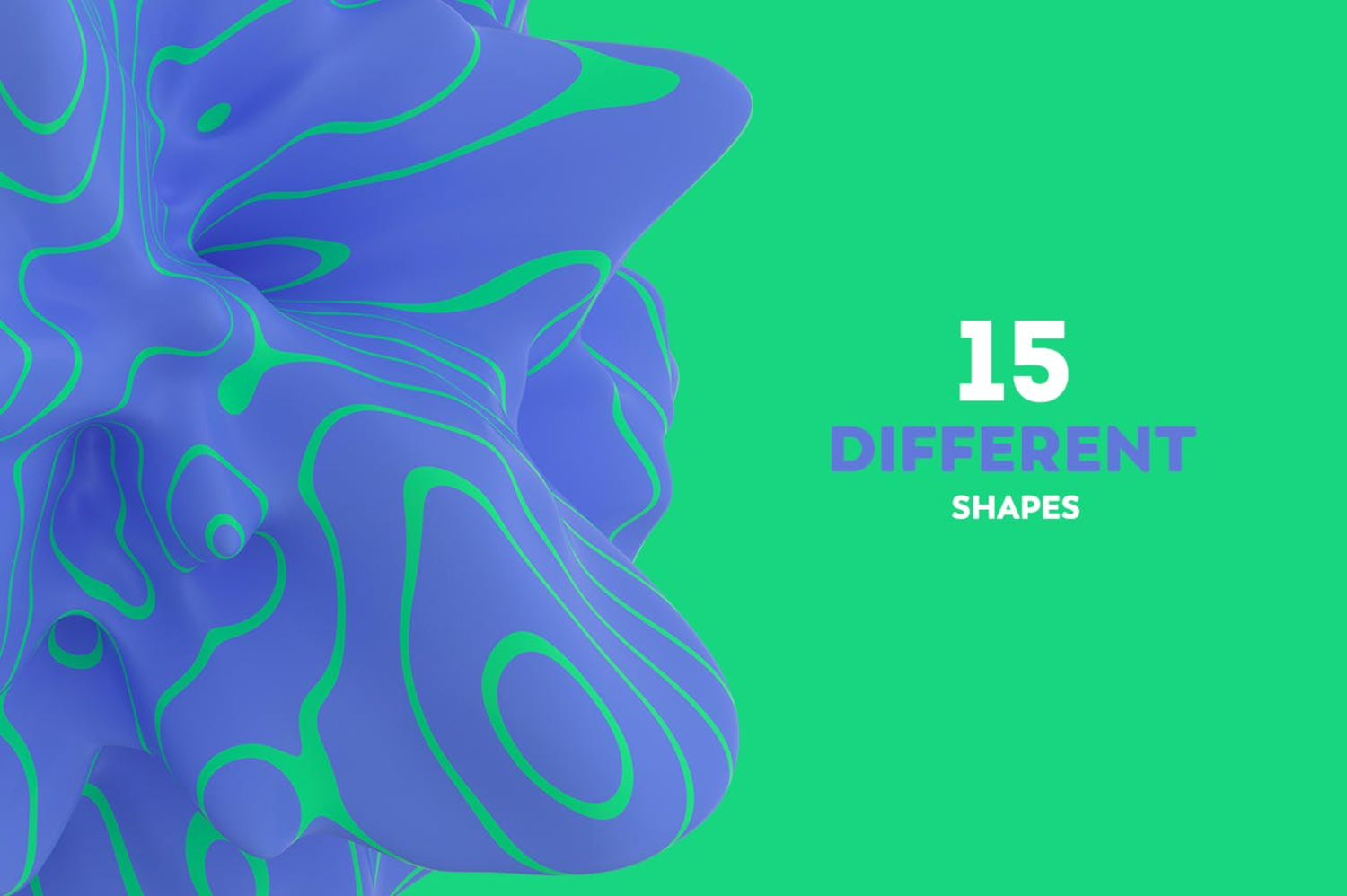 5185 15款抽象派3D液体状有机物质形状背景图素材v2 Abstract 3D Rendering of Organic Shapes@GOOODME.COM