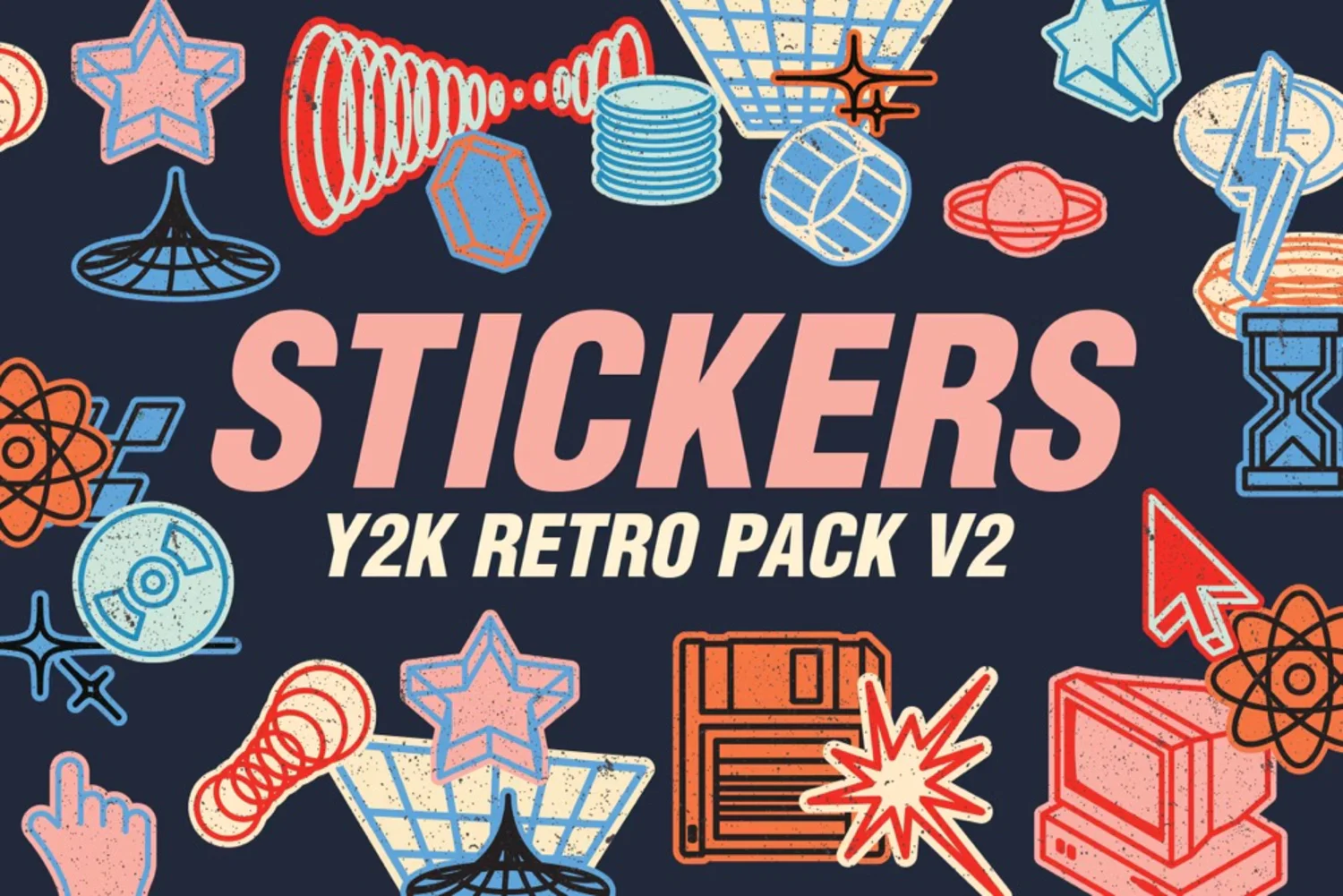 25 Y2K Stickers Retro Pack Vol.4