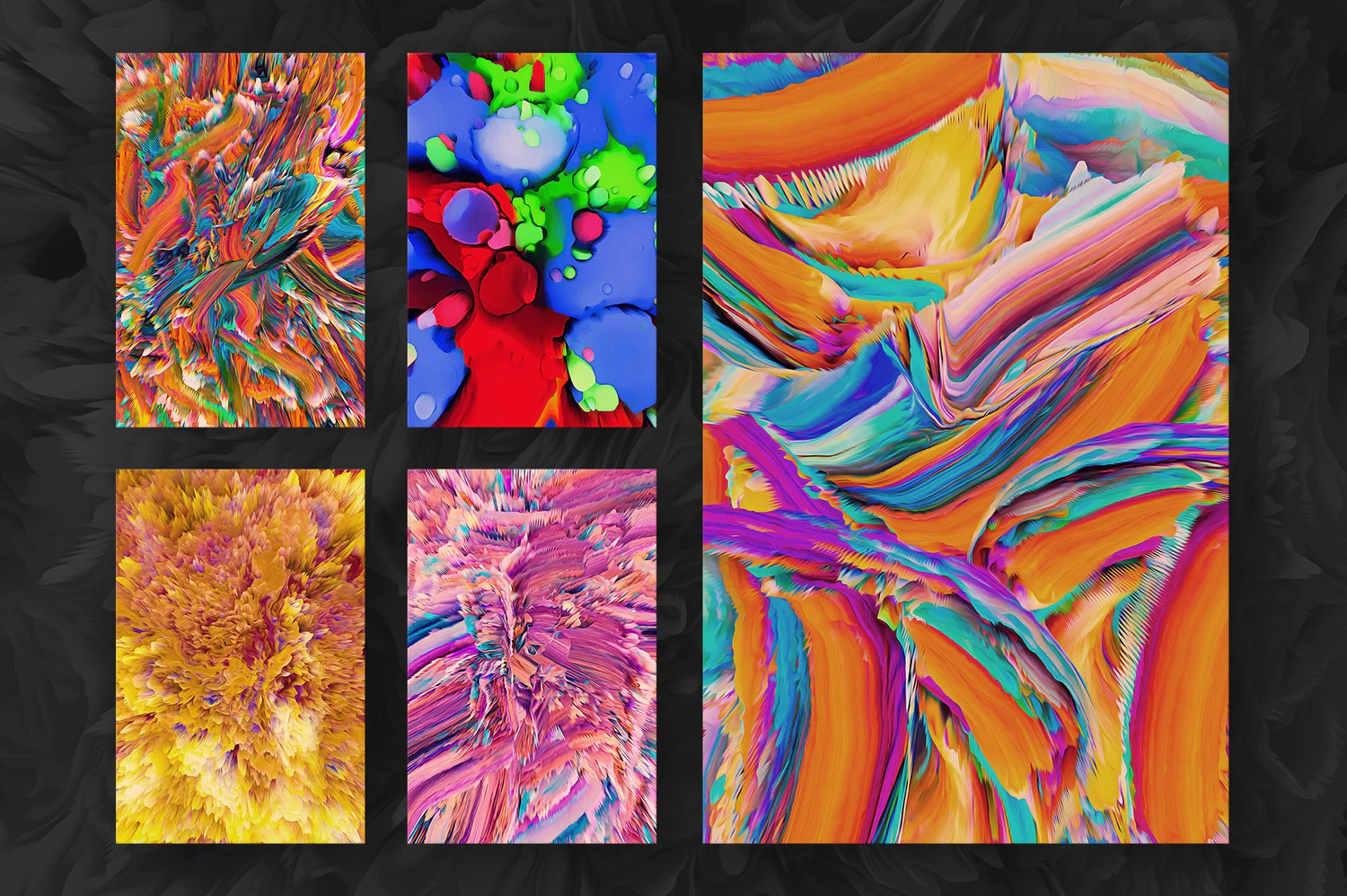 5213 高清创意抽象涂料绘画纹理3D艺术形状多彩背景图片素材 Energy Vol. 2 40 Abstract Backgrounds@GOOODME.COM