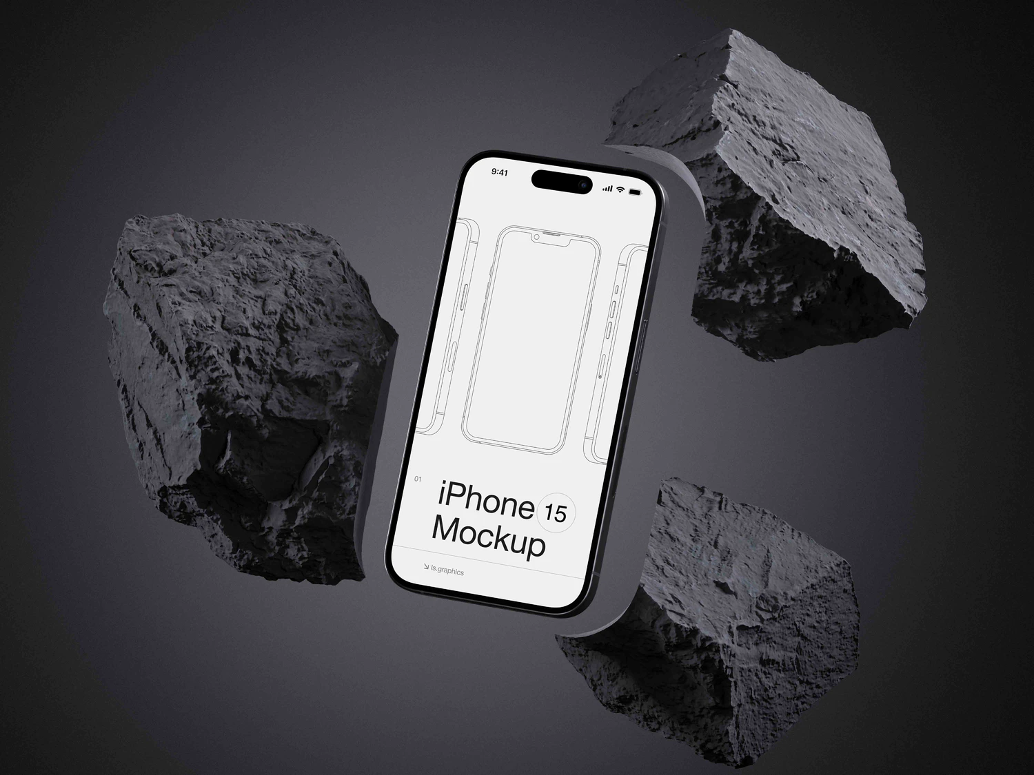 5222 高级感工业风场景设计苹果iPhone 15 Pro手机UI展示Sketch-fig-psd样机模板 Mockups iPhone 15 Pro@GOOODME.COM