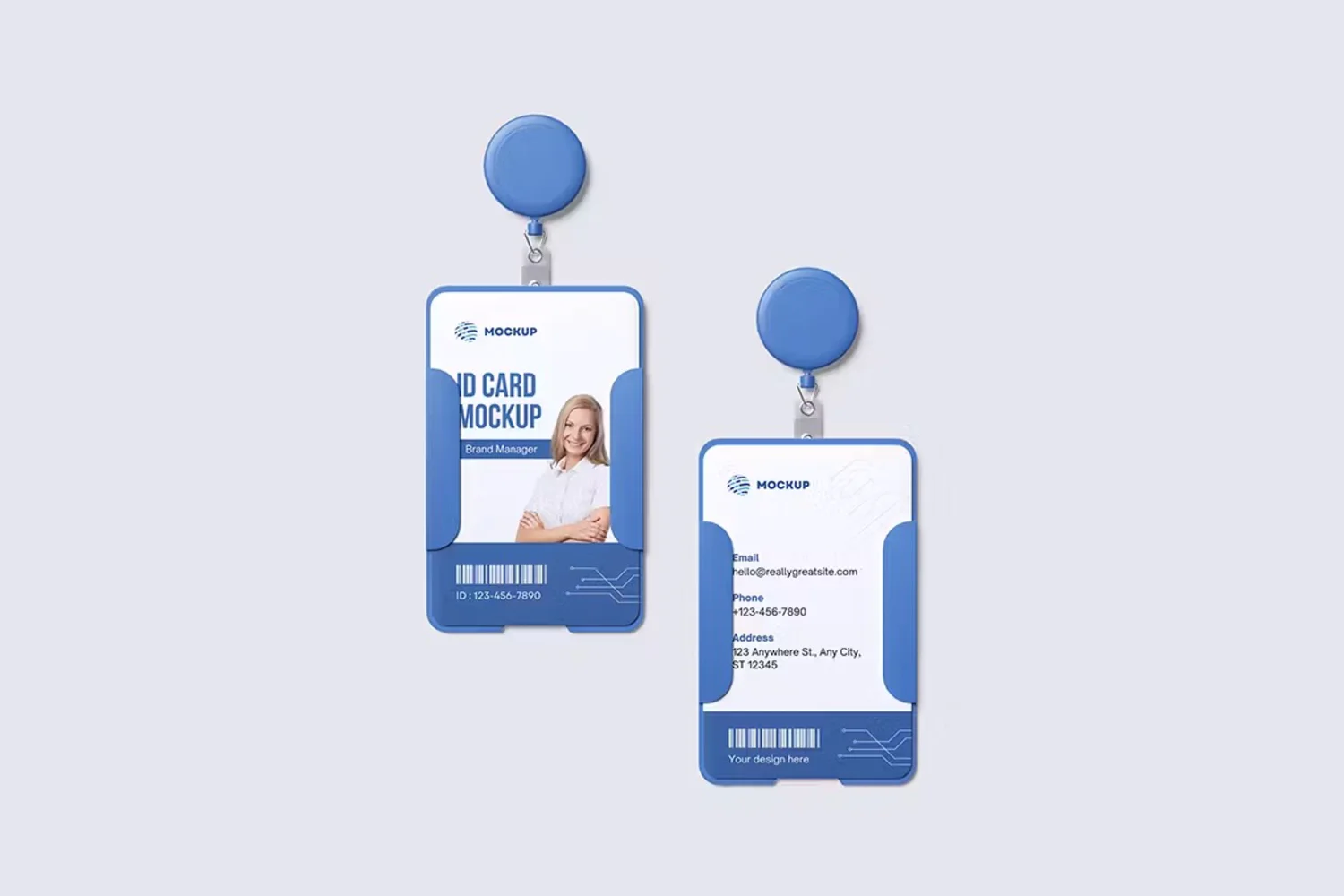 5243 4款高级工作证吊牌设计PSD样机 Id Card Holder Mockup@GOOODME.COM