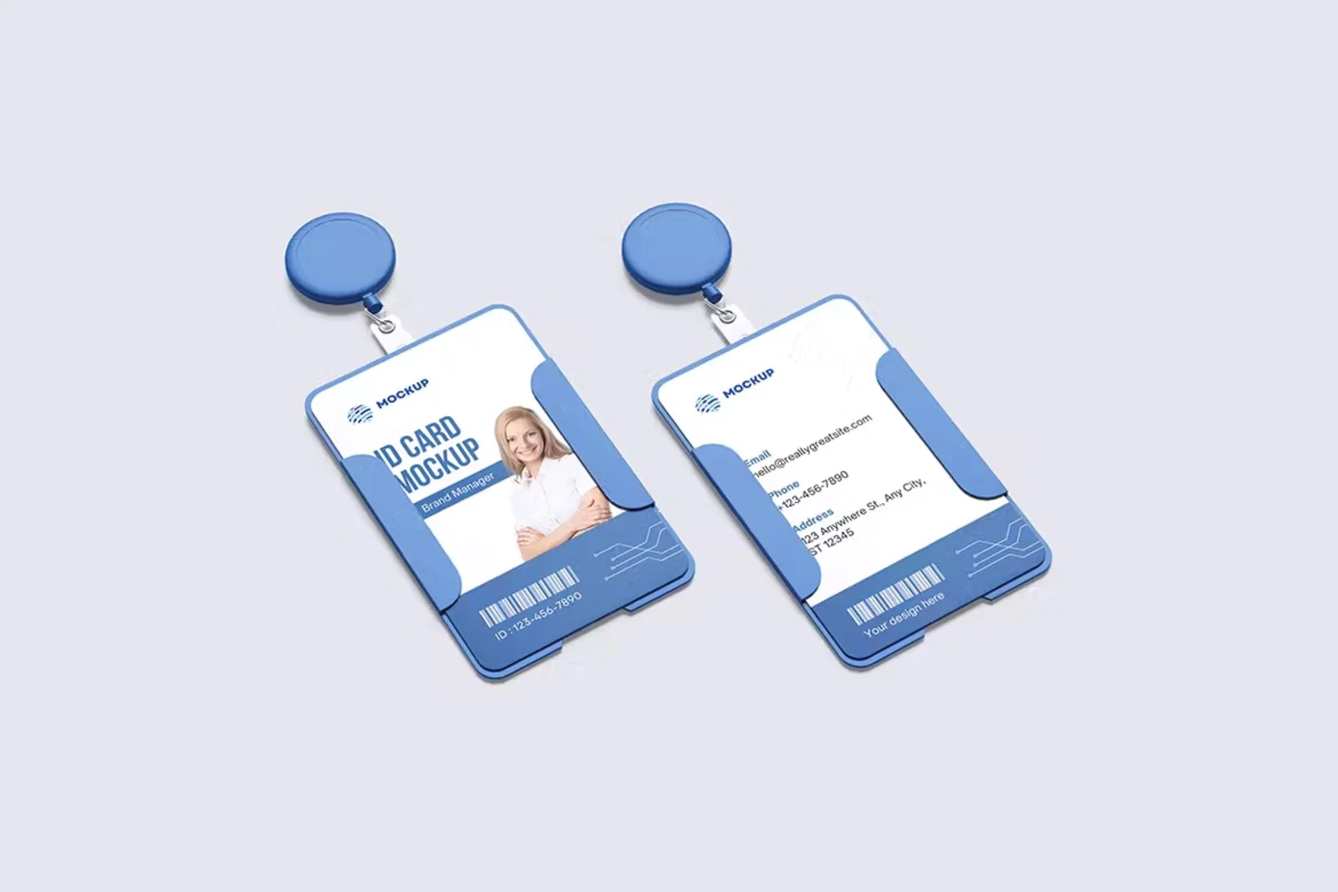 5243 4款高级工作证吊牌设计PSD样机 Id Card Holder Mockup@GOOODME.COM