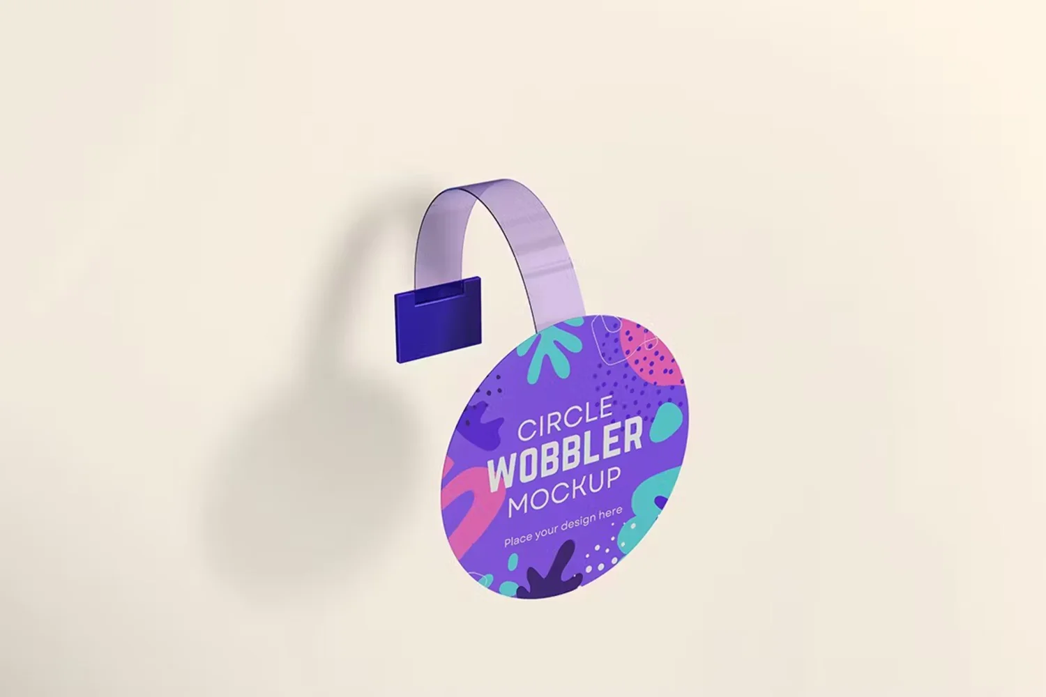 5254 圆形摇摆标签货架促销卡设计展示psd样机素材 Wobbler Mockup@GOOODME.COM