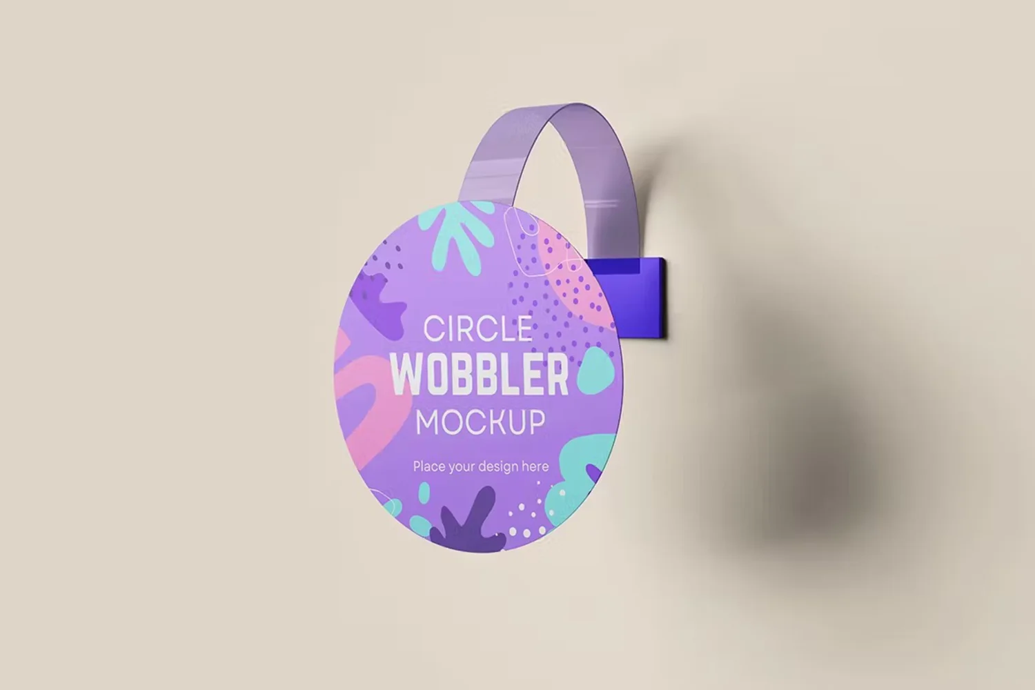 5254 圆形摇摆标签货架促销卡设计展示psd样机素材 Wobbler Mockup@GOOODME.COM