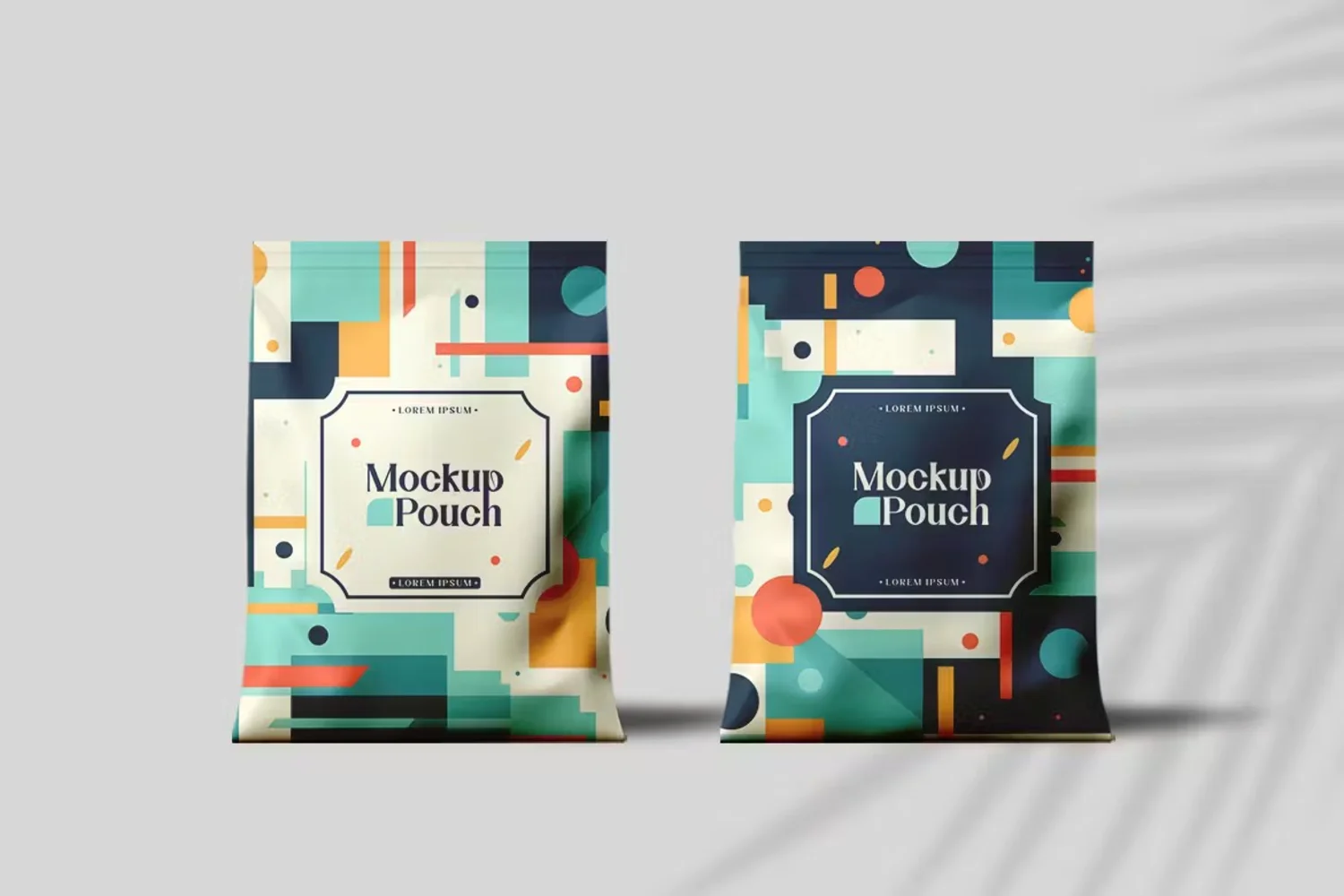 5264 简约风格食品袋外卖打包袋自封湿巾包装袋PSD样机模板Snack bag mockup@GOOODME.COM