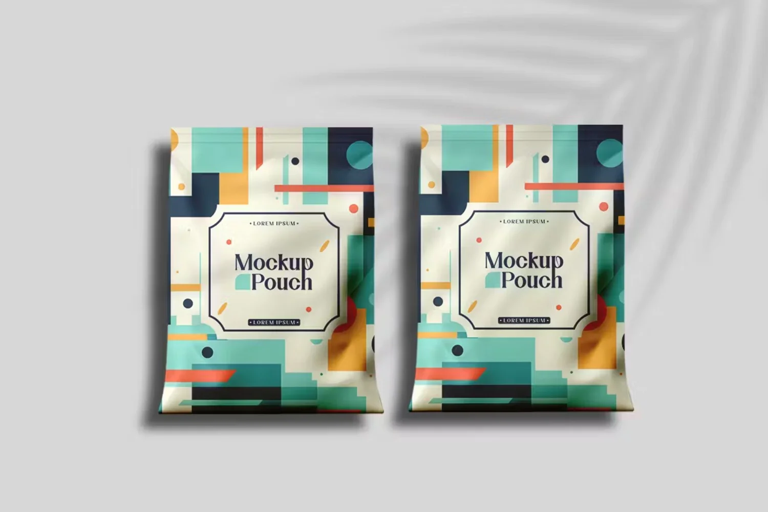 5264 简约风格食品袋外卖打包袋自封湿巾包装袋PSD样机模板Snack bag mockup@GOOODME.COM