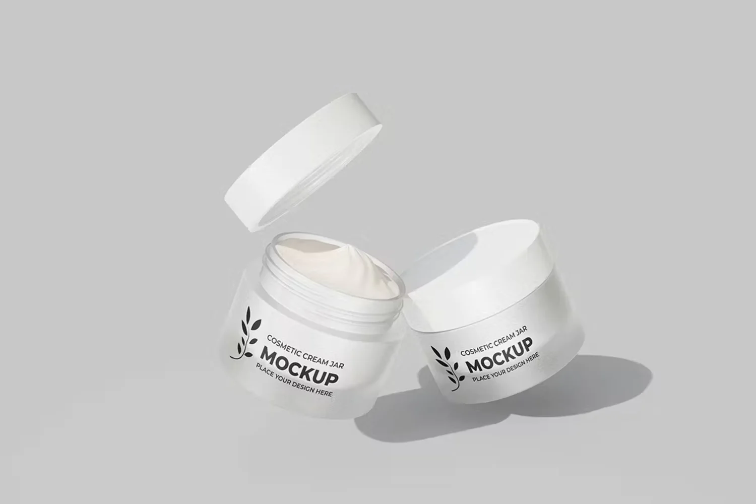 5269 时尚实用的化妆品霜瓶模拟展示设计PSD样机素材 Cosmetic Cream Jar Mockup@GOOODME.COM