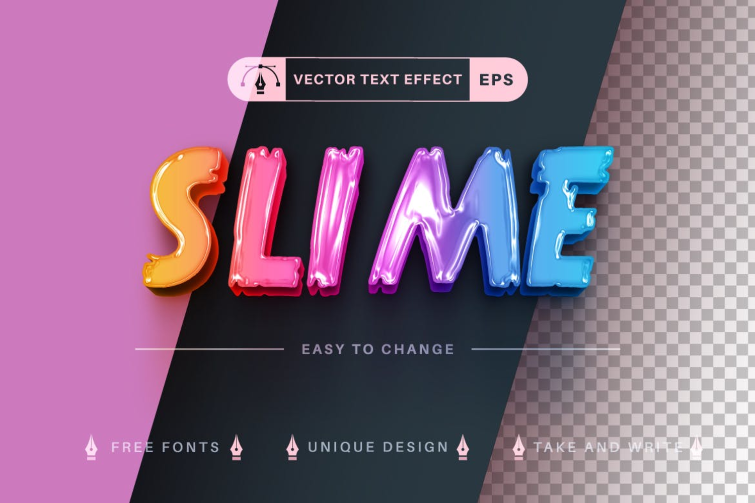 5273 海报LOGO果冻3D立体文字效果PS图层样式unicorn-slime-editable-text-effect-font-style@GOOODME.COM