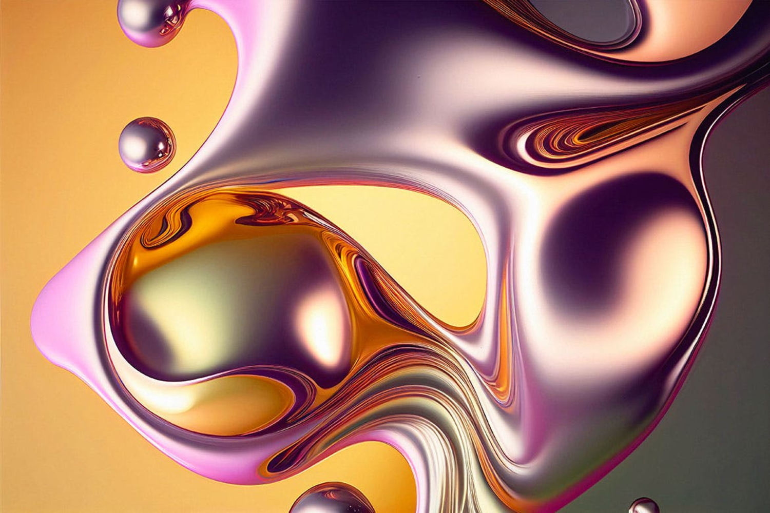 5284 金属不规则液体渐变铬JPG背景liquid-gradient-chrome-backgrounds@GOOODME.COM