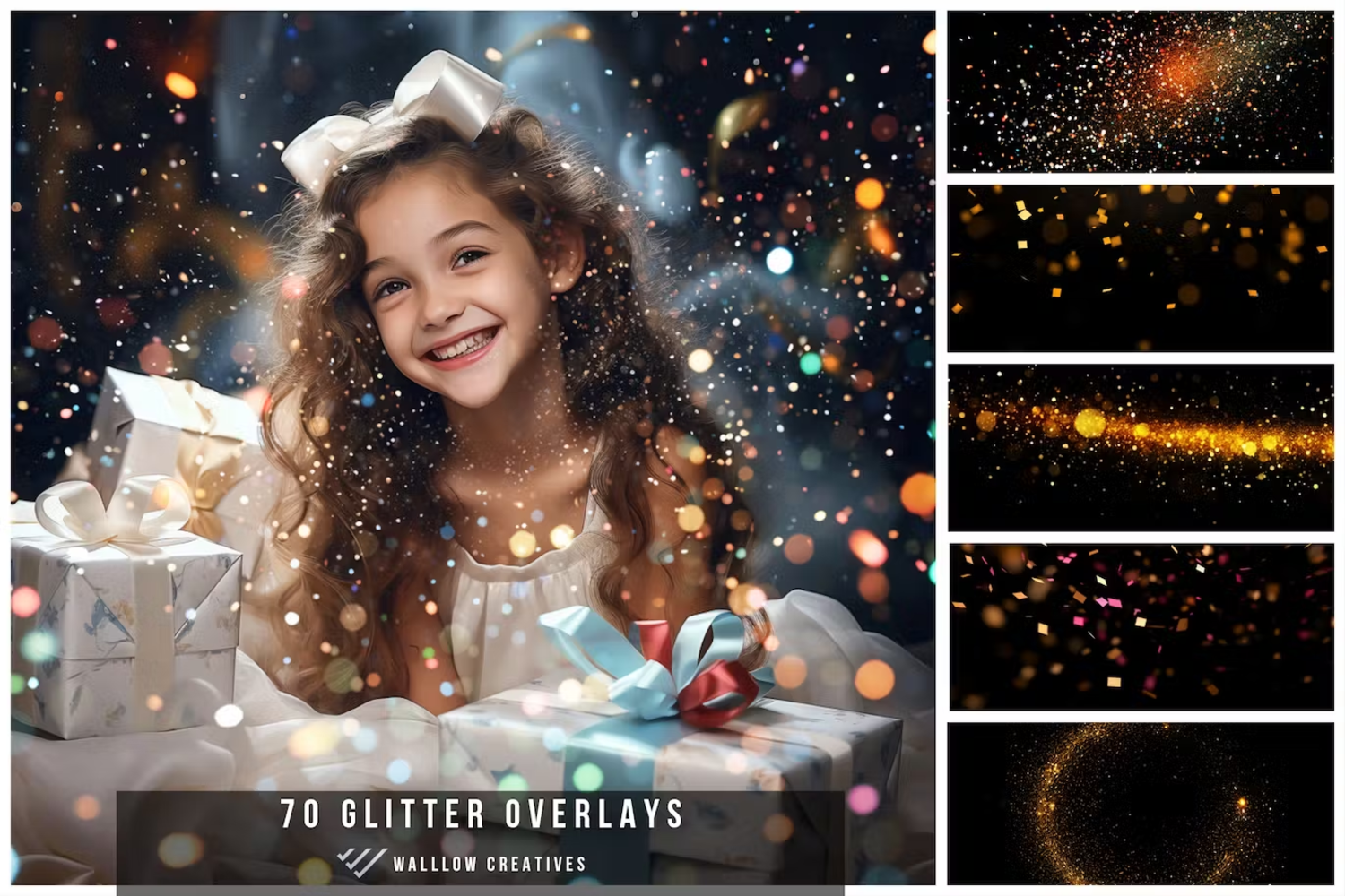 5305 70种闪光金粉叠加效果的覆盖背景图片素材-Glitter and Sparkle overlay, Gold dust overlay@GOOODME.COM