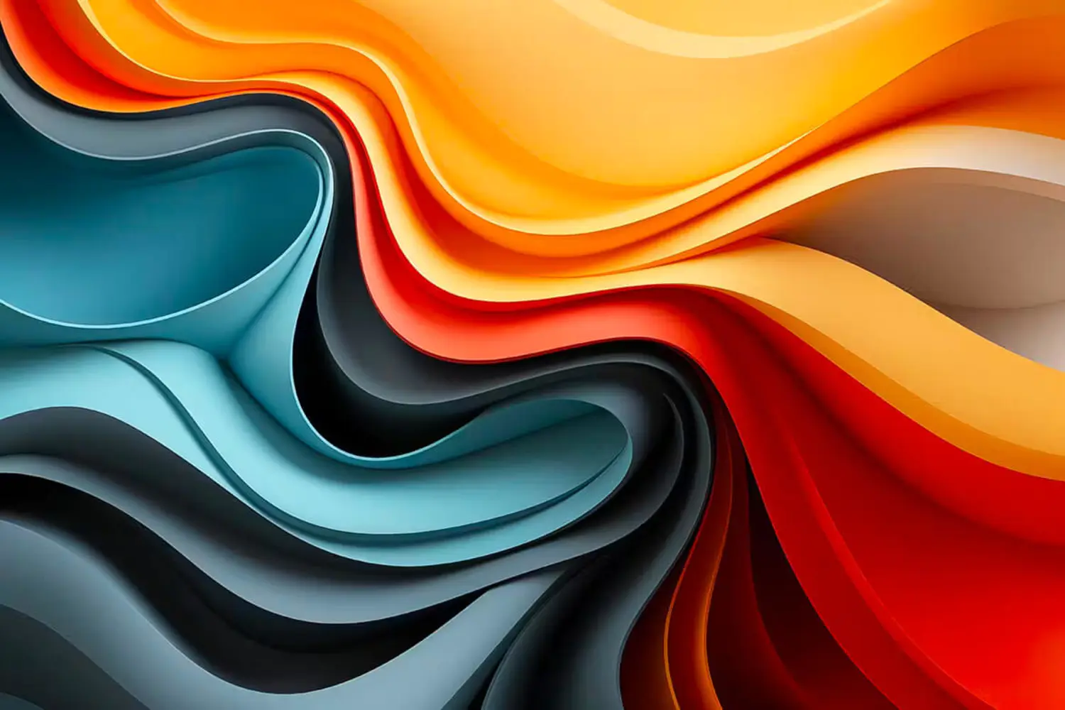 5312 3d立体多彩曲线波浪的背景图片素材-Colorful Curvy Wave Backgrounds@GOOODME.COM