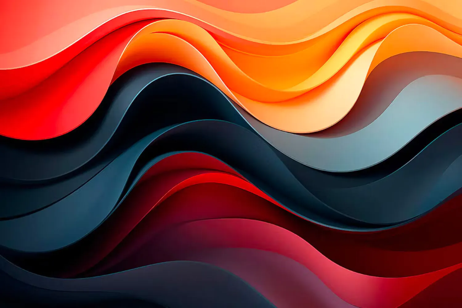 5312 3d立体多彩曲线波浪的背景图片素材-Colorful Curvy Wave Backgrounds@GOOODME.COM