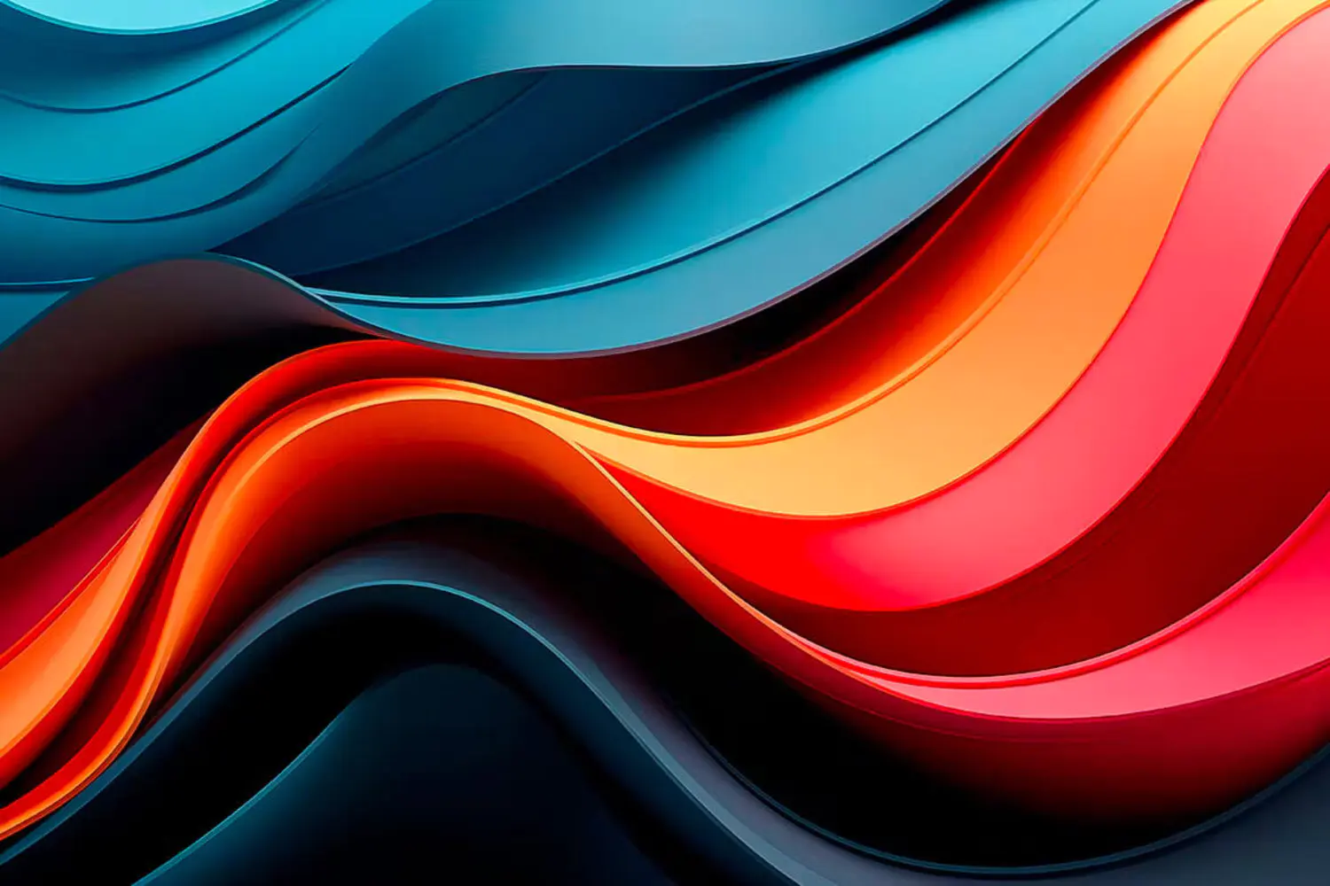 5312 3d立体多彩曲线波浪的背景图片素材-Colorful Curvy Wave Backgrounds@GOOODME.COM