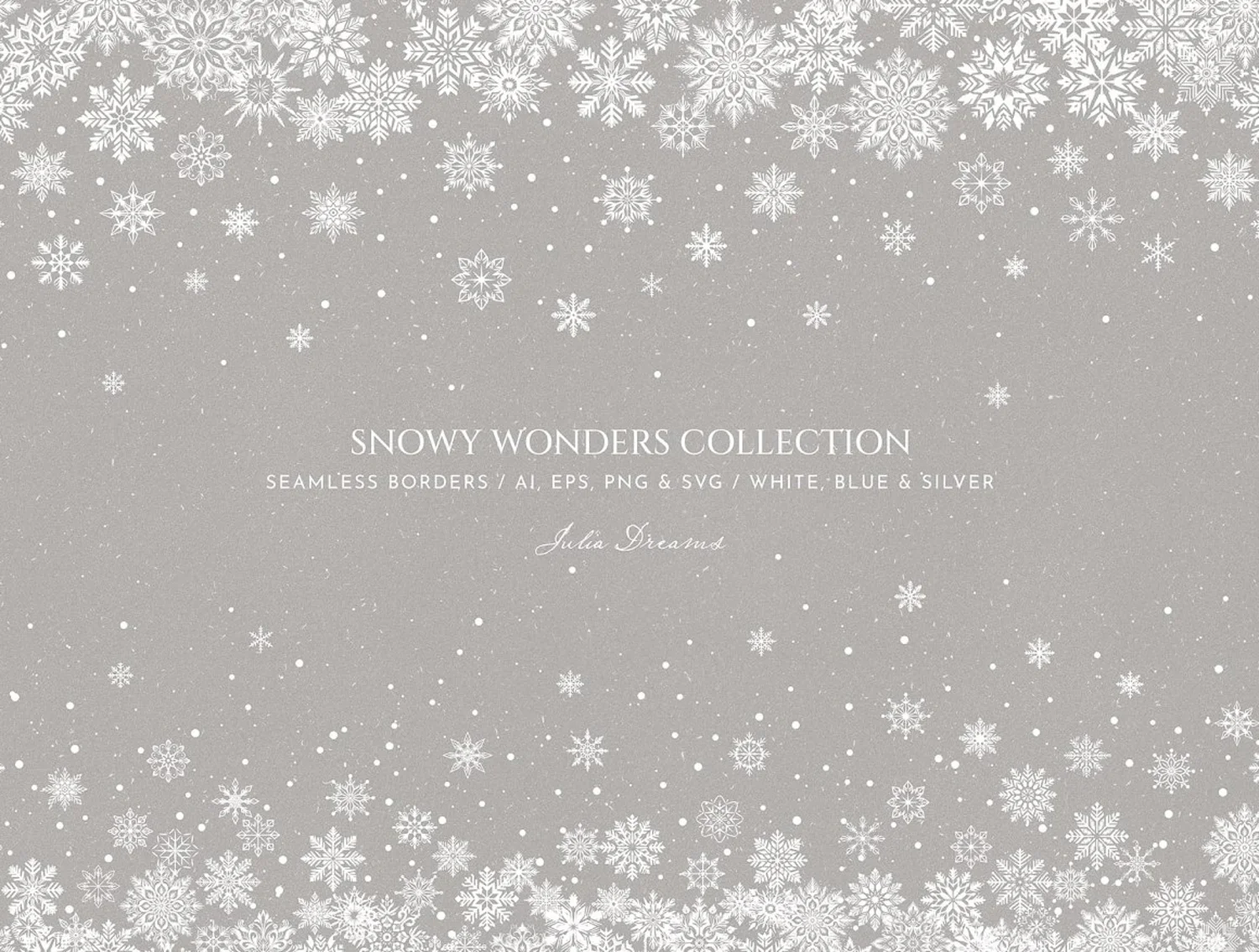 5320 独特精美制作的雪花图案矢量形状图形素材-Snowy Wonders Snowflakes Vector Elements@GOOODME.COM