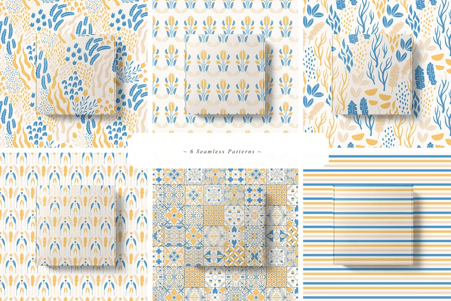 5326 热带国家的民间艺术装饰瓷砖图案矢量插画素材-South Dream Collection Tiles Ornament Patterns@GOOODME.COM