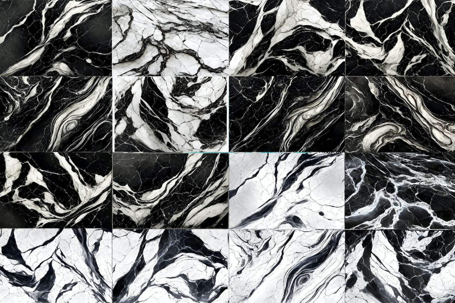 5340 20个开裂的黑白大理石纹理 Marbled Textures by Layerform@GOOODME.COM