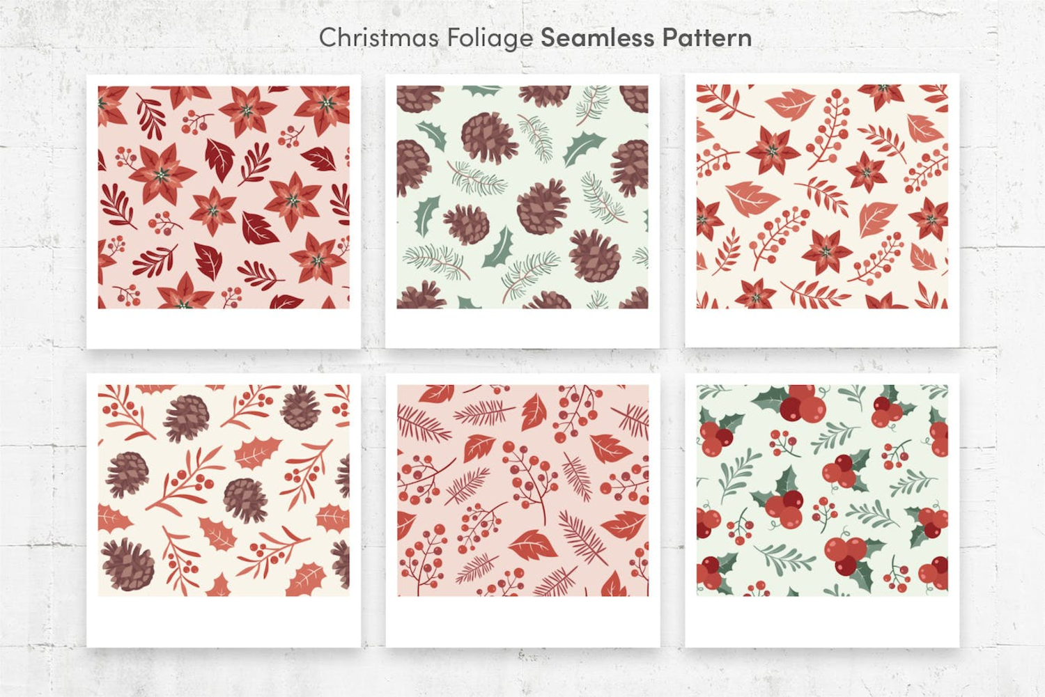5344 36个用途广泛的新年圣诞节无缝背景纹理素材包christmas-patterns-collection@GOOODME.COM