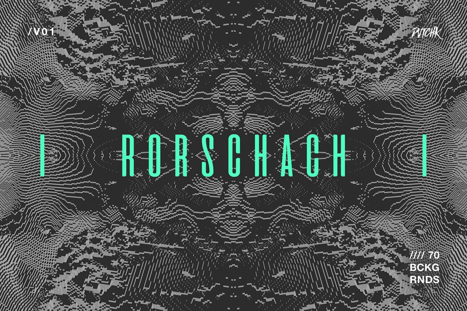 5383 玻璃裂纹万花筒像素点故障艺术纹理的背景图素材-Rorschach Experimental Glitch Backgrounds V02@GOOODME.COM