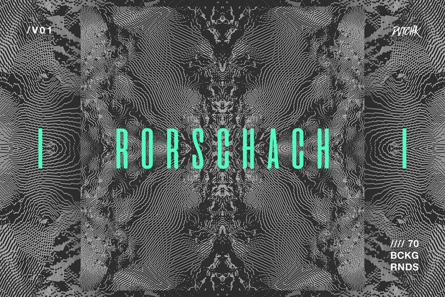 5383 玻璃裂纹万花筒像素点故障艺术纹理的背景图素材-Rorschach Experimental Glitch Backgrounds V02@GOOODME.COM