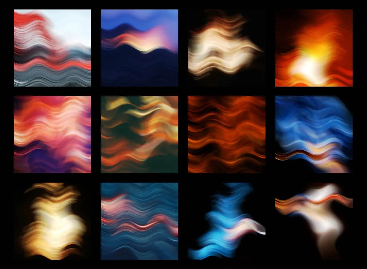 5388 100个抽象波浪纹理和背景包 100 Abstract Textures & Backgrounds Pack Sinewave Texture Pack@GOOODME.COM