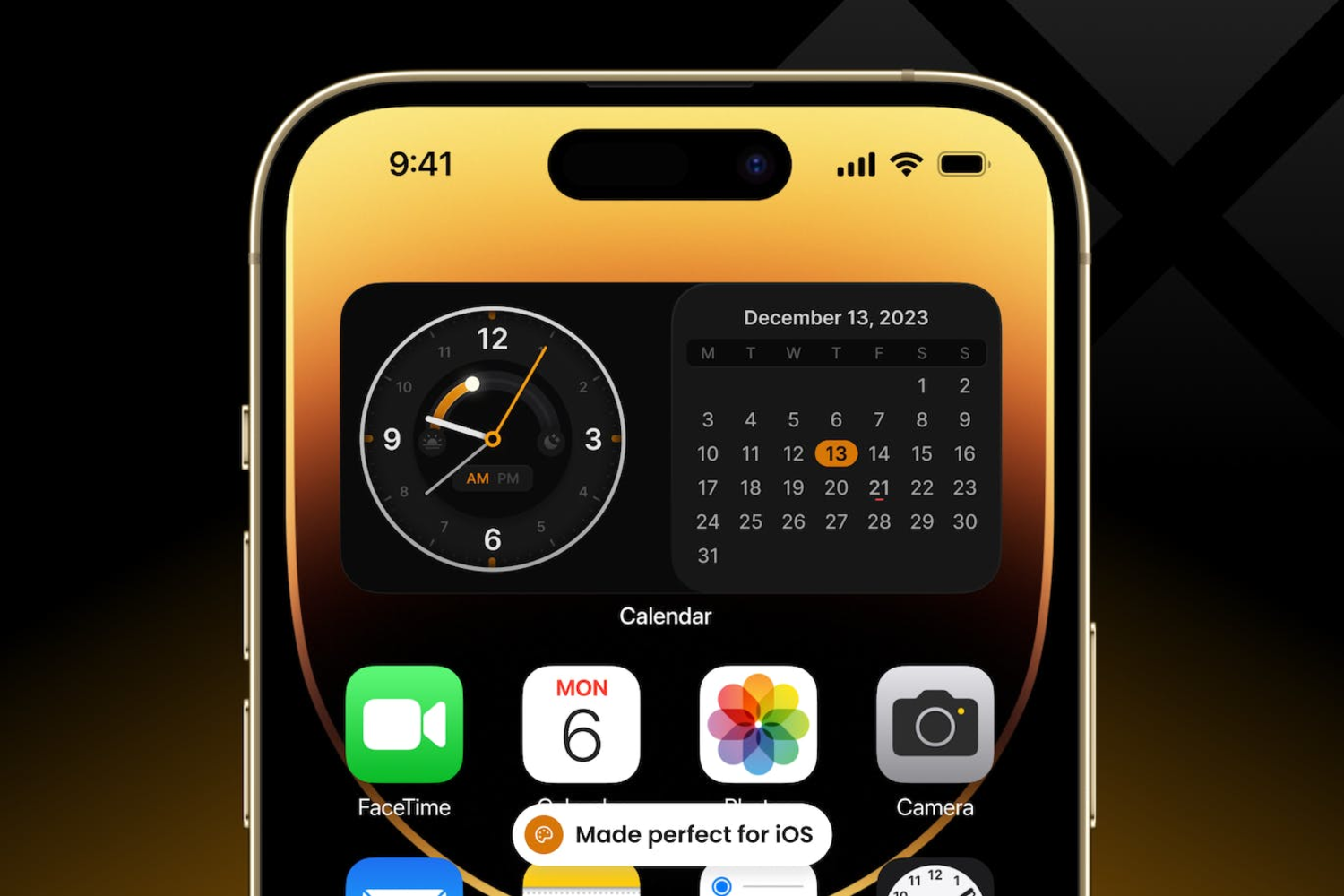 5408 日历和时钟iOS小部件：Figma组件优化Ul素材