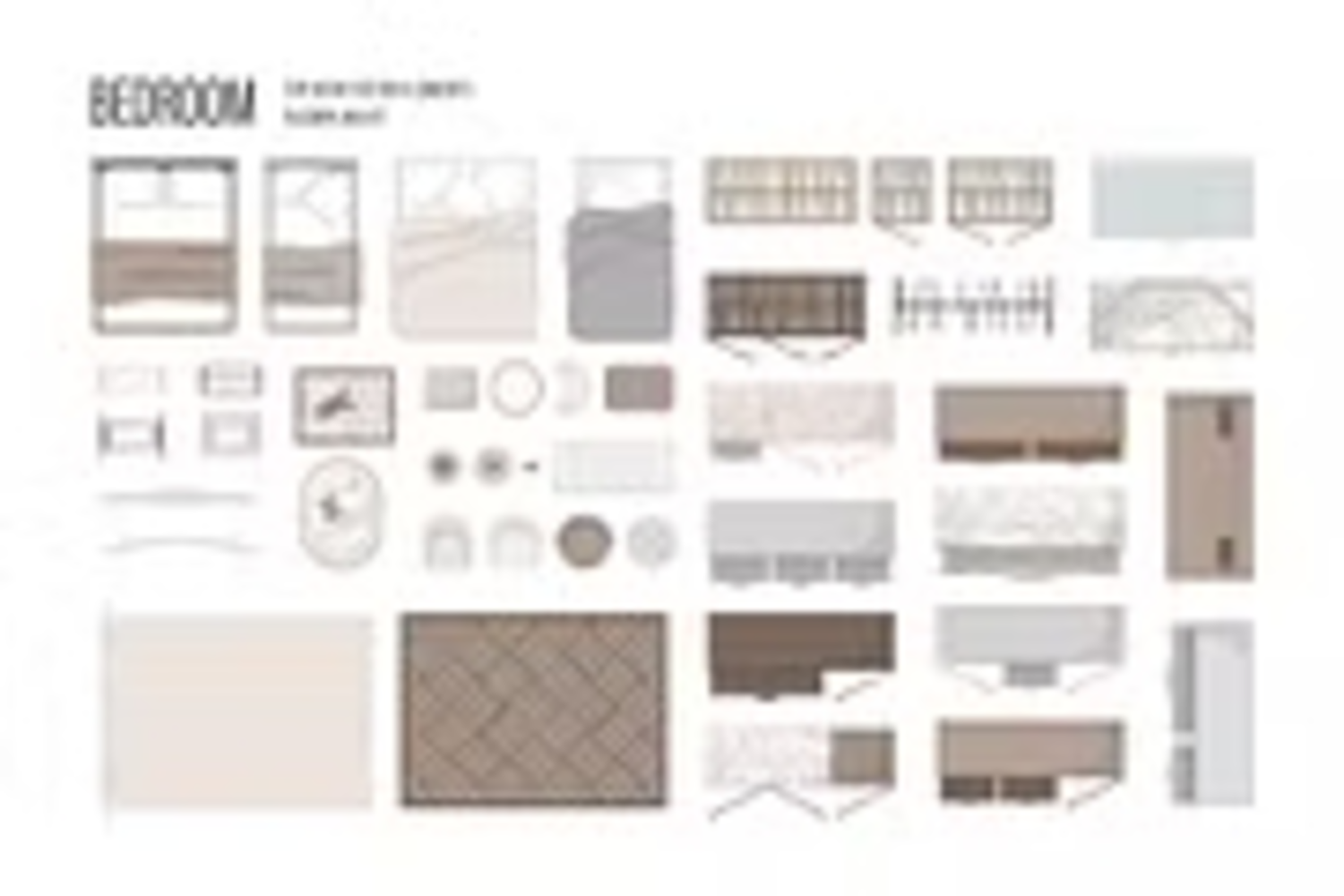 5510 室内设计平面布局效果图创作素材集合包 – Floor Plan Kit